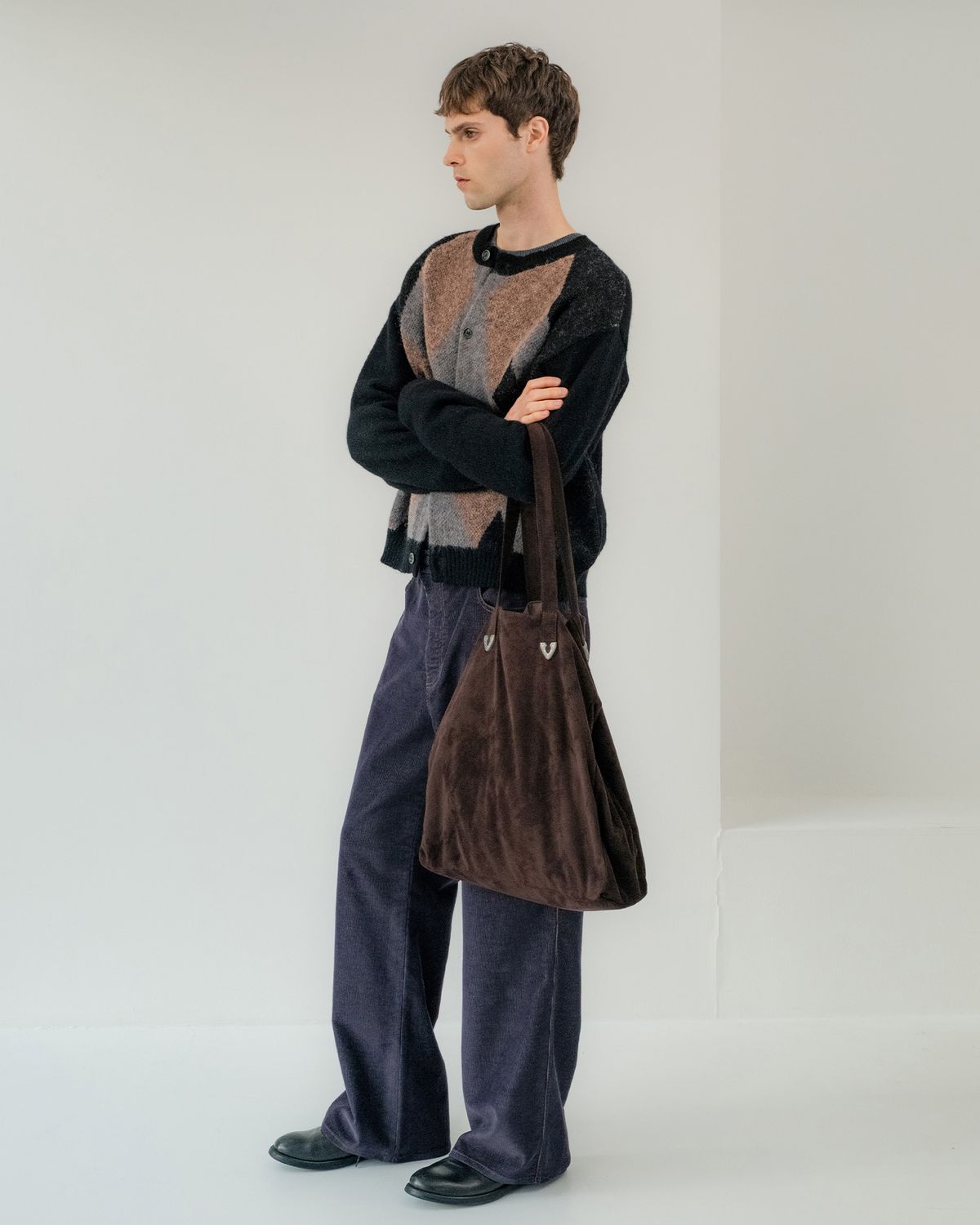 포커페이스(POKERFACE) WESTERN HANDLE SHOPPER BAG BROWN