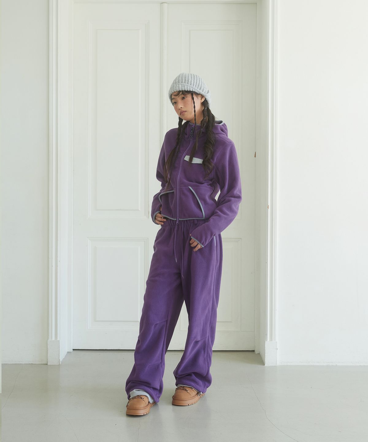 데프가먼츠(DEFGARMENTS) (DEFG X US) FLEECE HOOD ZIP-UP [4COLOR]