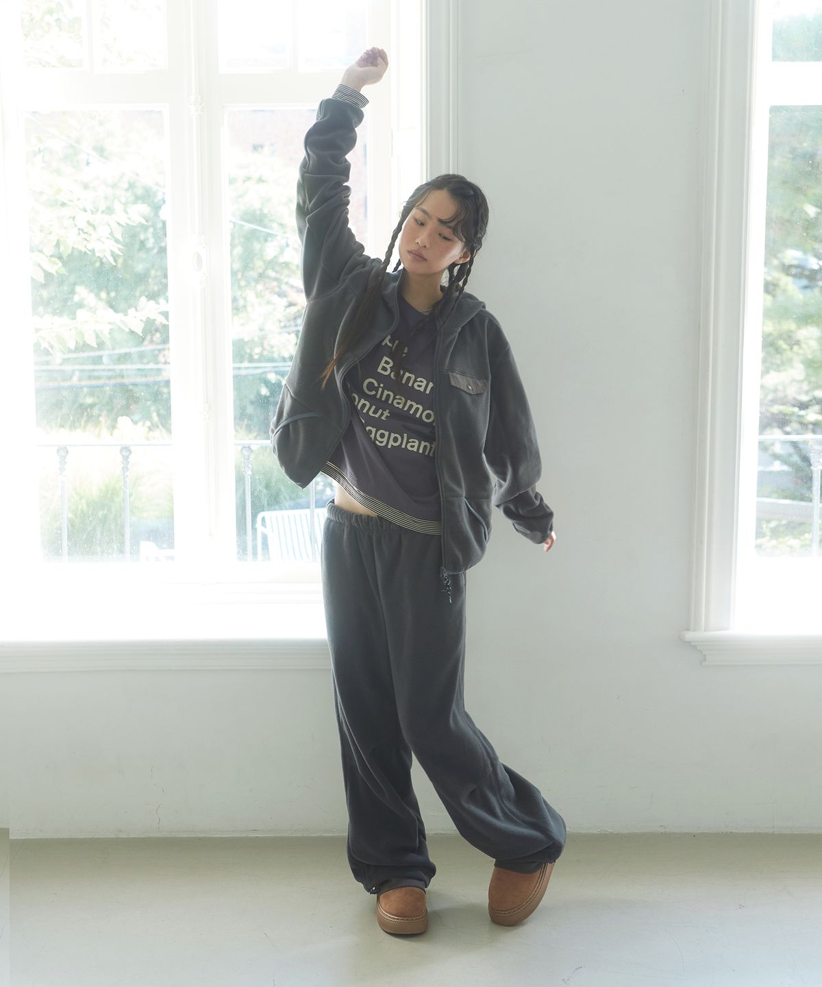 데프가먼츠(DEFGARMENTS) (DEFG X US) FLEECE HOOD SET UP [4COLOR]