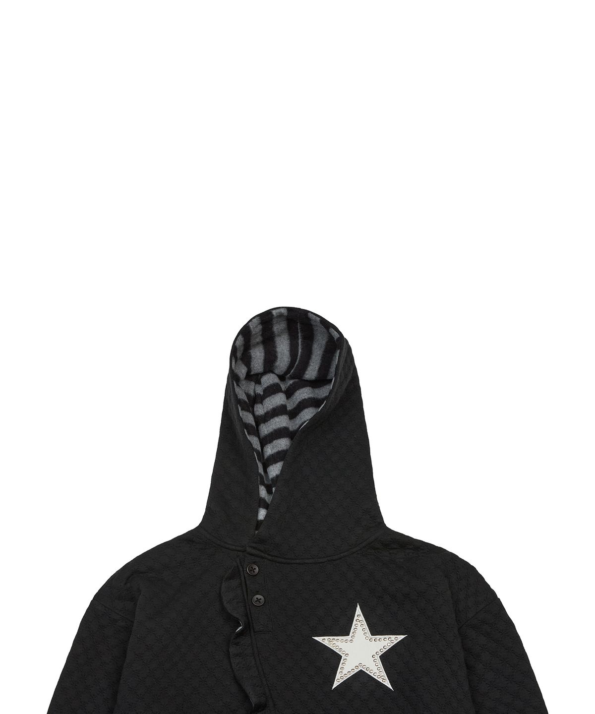 러브이즈트루(LUVISTRUE) EV STAR HOOD TEE(BLACK)