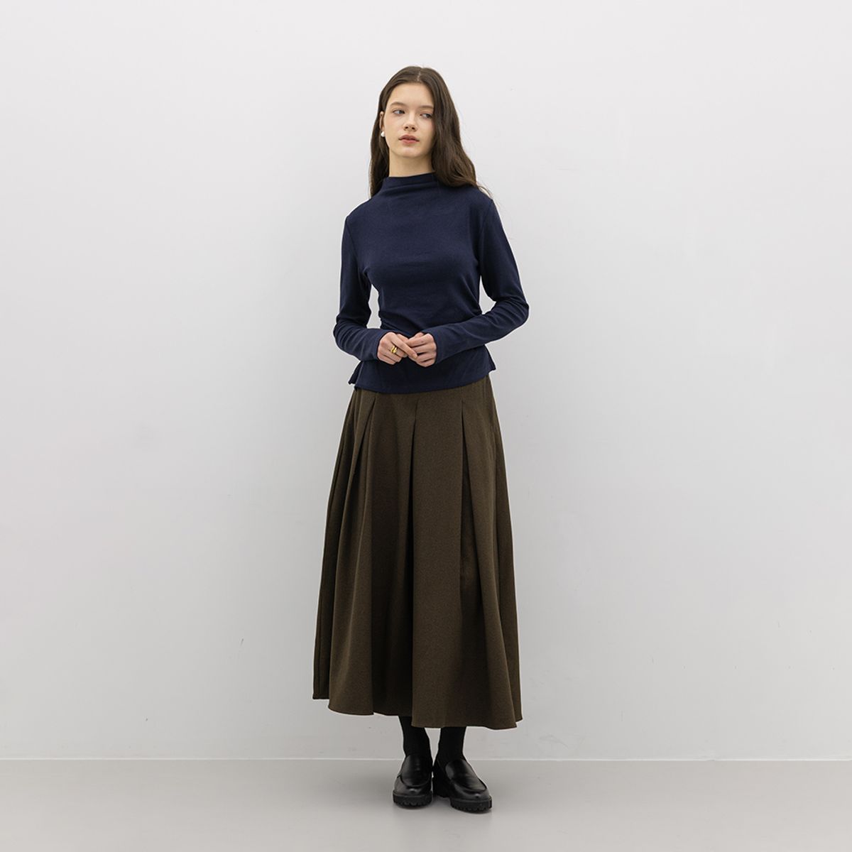 웬스데이딜라잇(WEDNESDAY DELIGHT) WD_Loose fitting skirt_BROWN