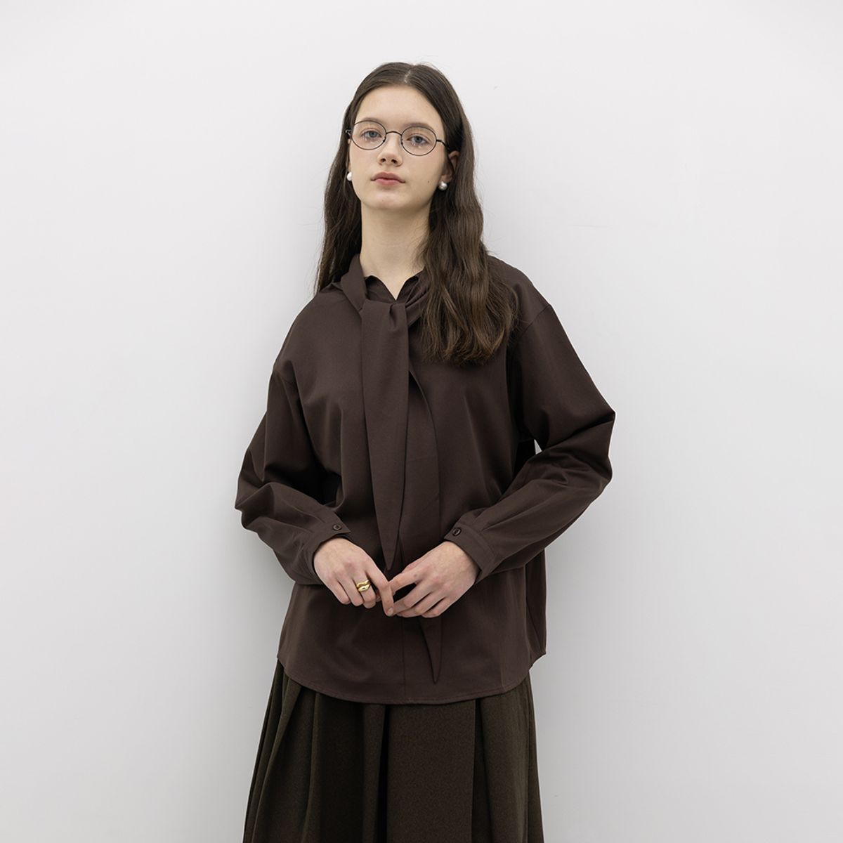 웬스데이딜라잇(WEDNESDAY DELIGHT) WD_Cotton ribbon shirt_3color