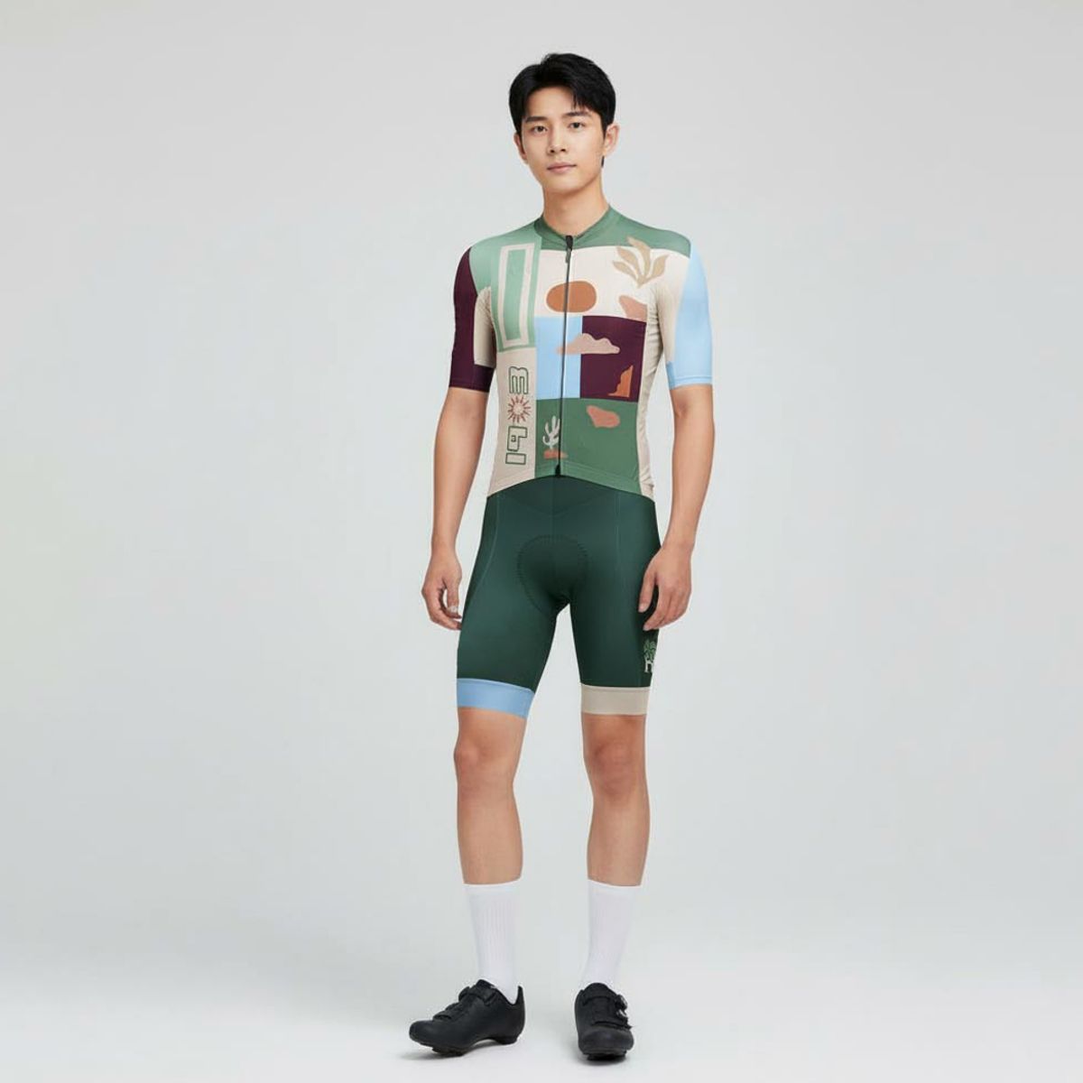 엠씨엔스포츠(MCNSPORTS) 네이처 반팔져지+4부 빕숏 세트
