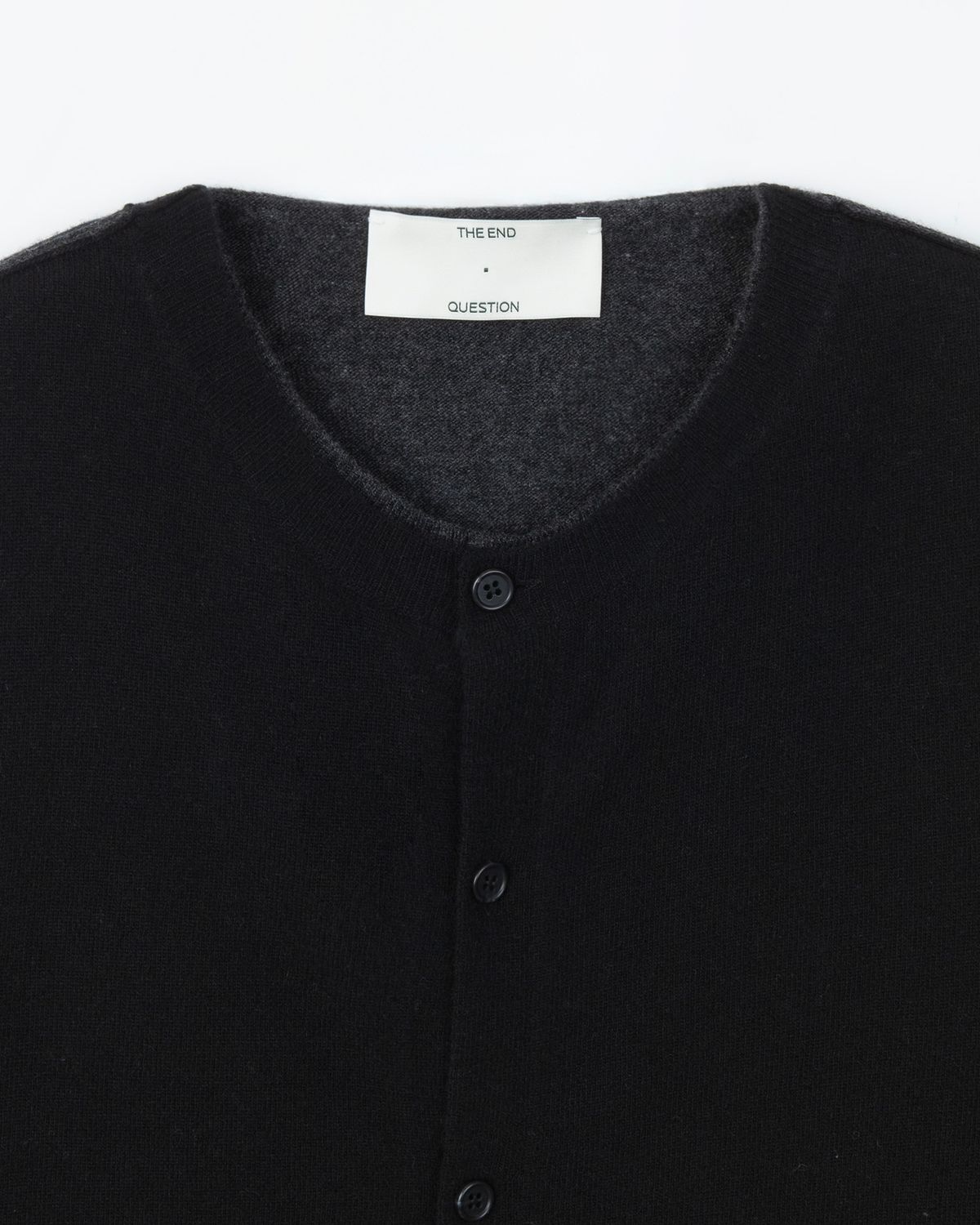 디앤드퀘스천(THEENDQUESTION) Double layer cardigan / BLACK