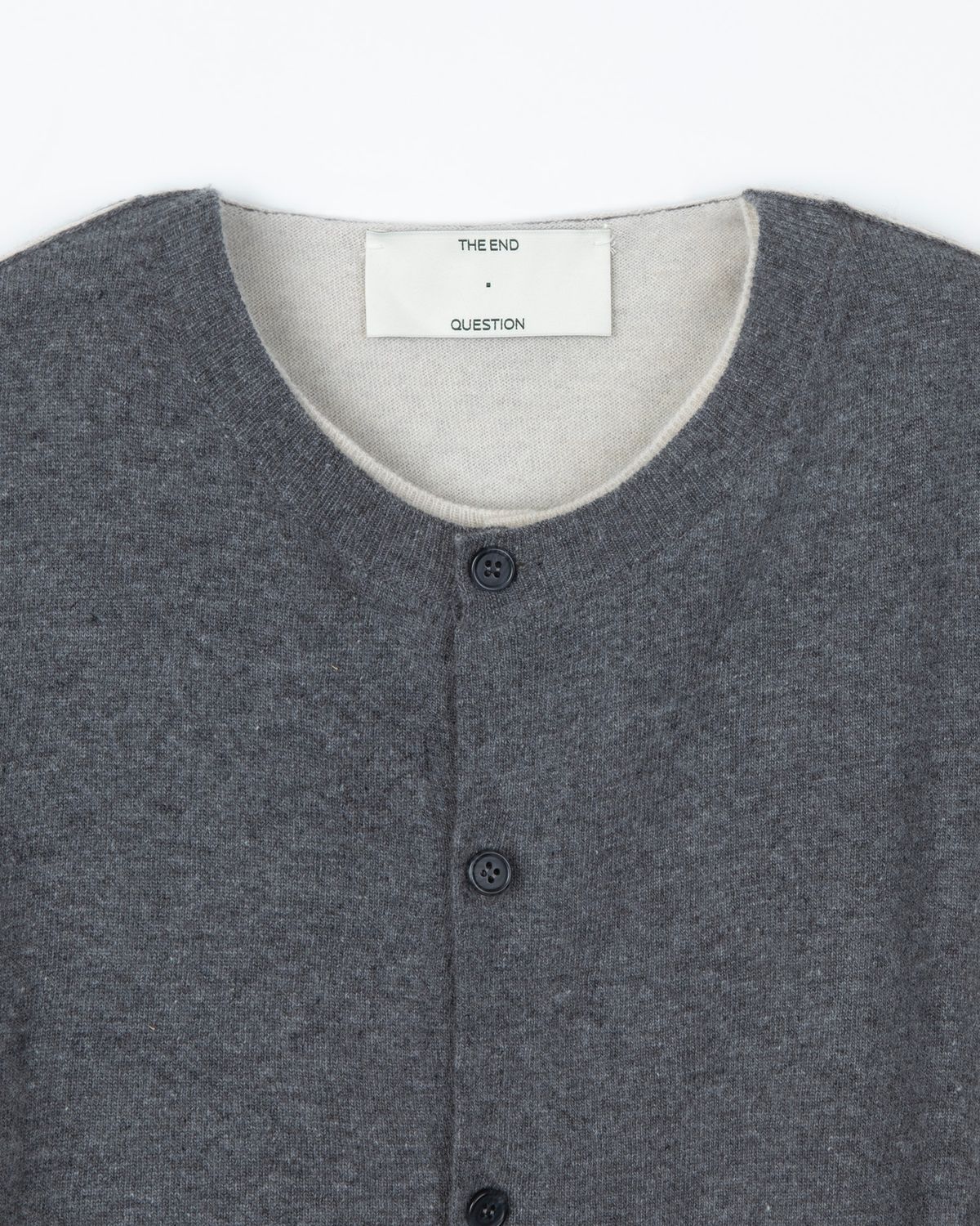 디앤드퀘스천(THEENDQUESTION) Double layer cardigan / GRAY