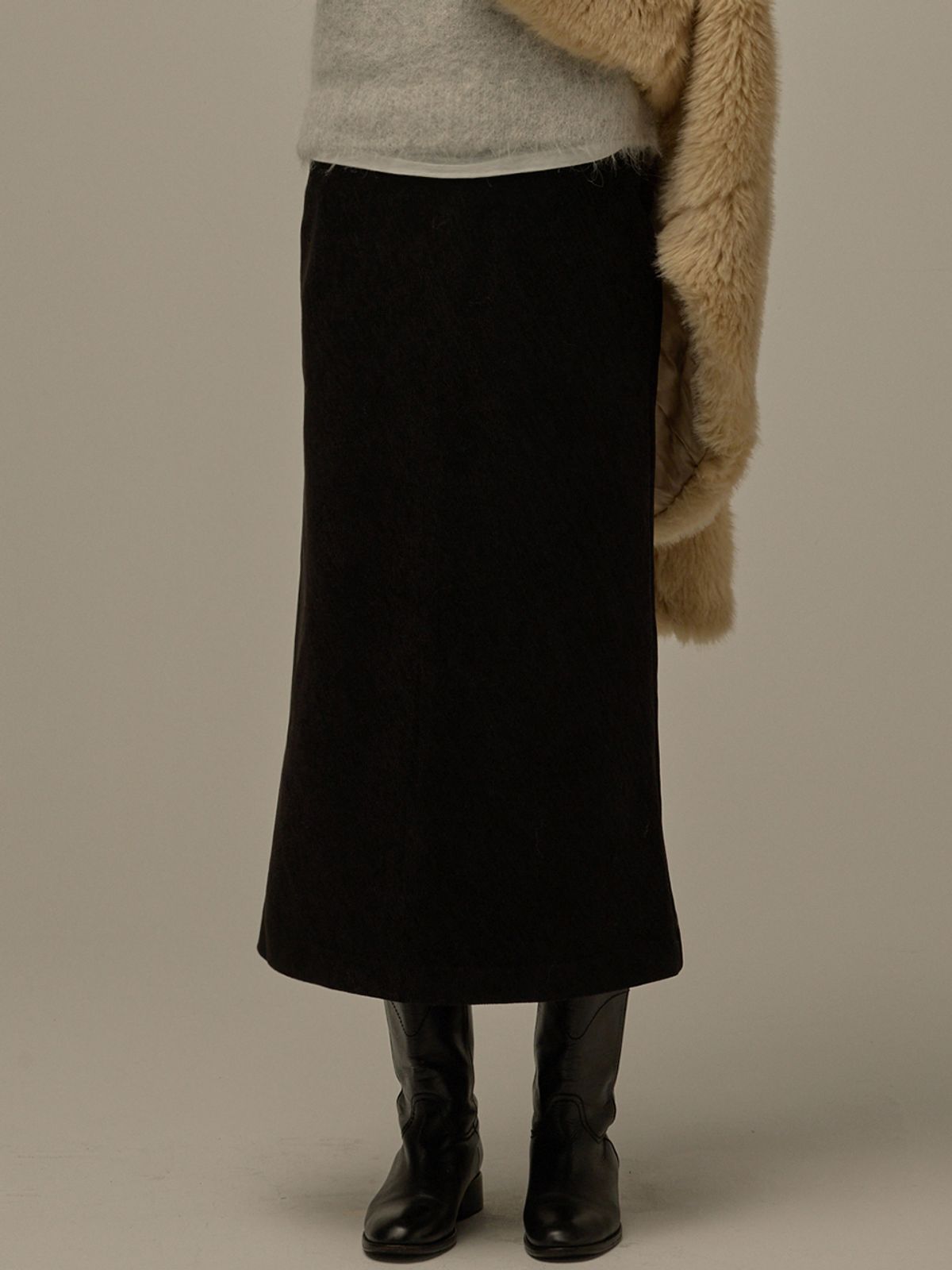 비뮤즈맨션(BEMUSE MANSION) Mermaid skirt - Brown