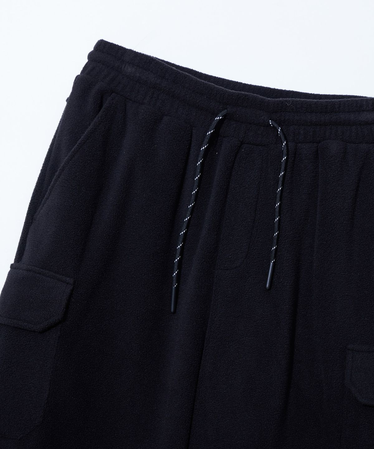 험머(HUMMER) H 로고 카고 포켓 플리스 조거 팬츠 블랙