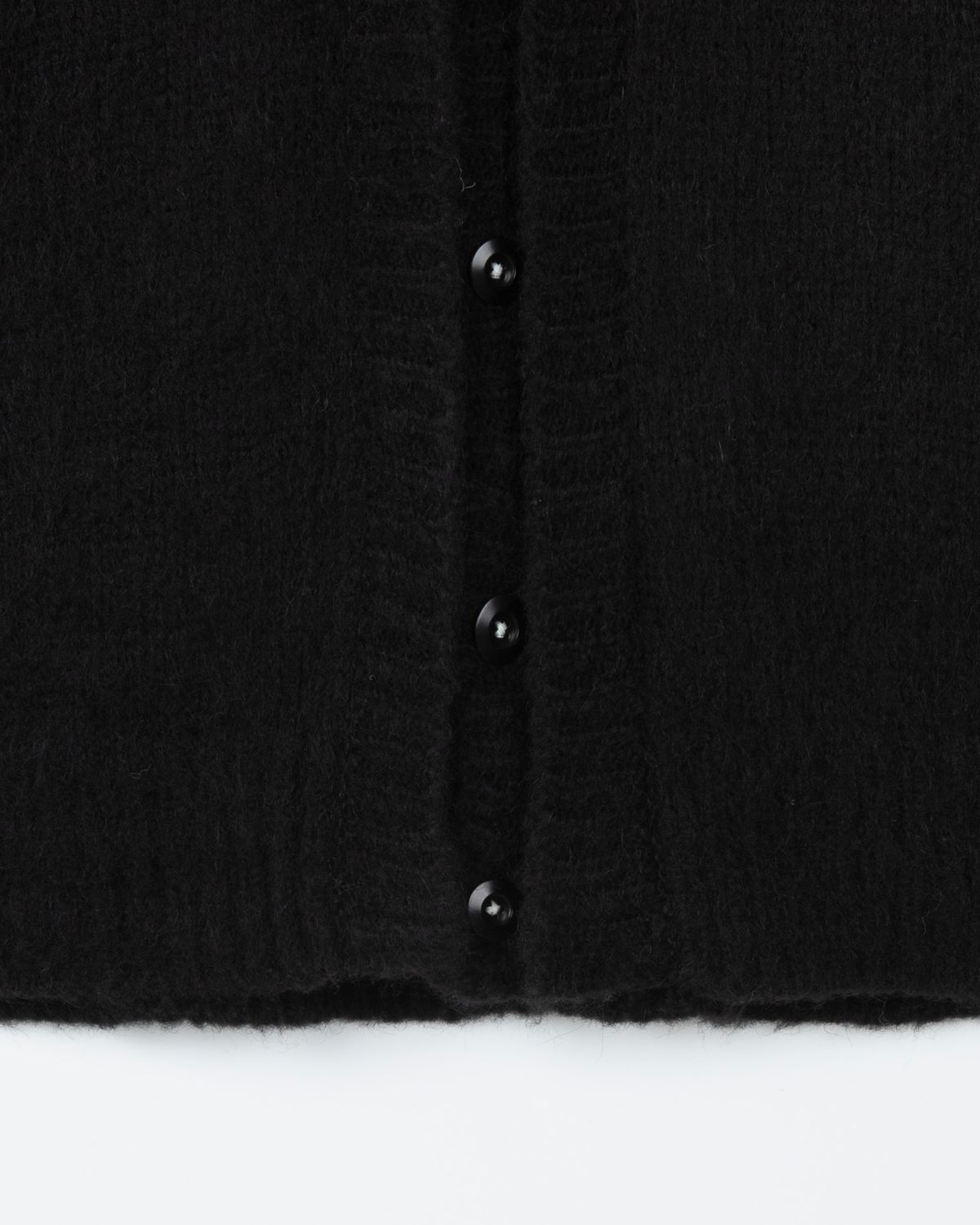 디앤드퀘스천(THEENDQUESTION) Double brush cardigan / BLACK