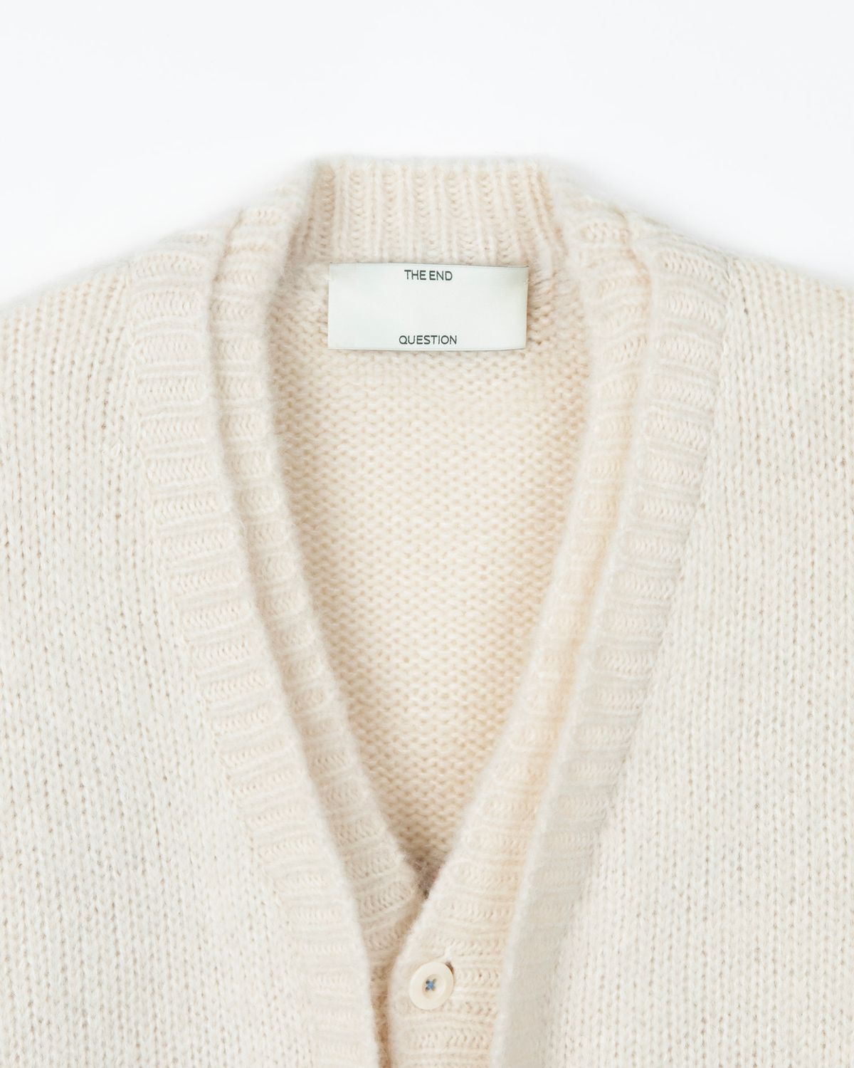 디앤드퀘스천(THEENDQUESTION) Double brush cardigan / IVORY