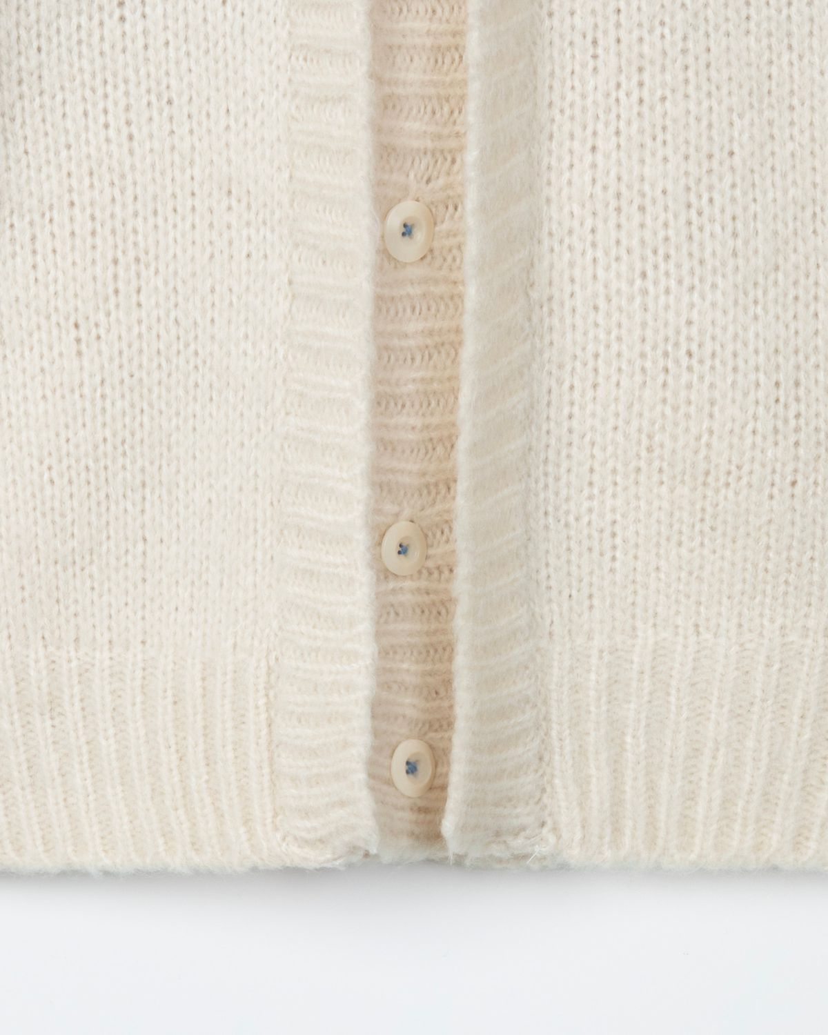 디앤드퀘스천(THEENDQUESTION) Double brush cardigan / IVORY