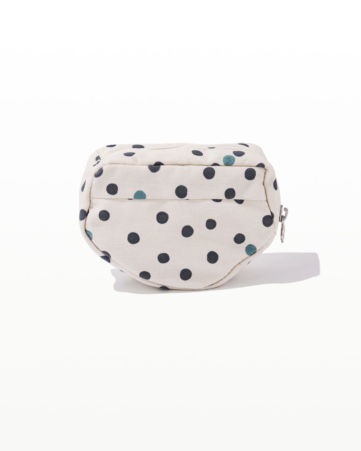 후포(HOOPOE) signature mini brief pouch in dot print_oatmeal milk