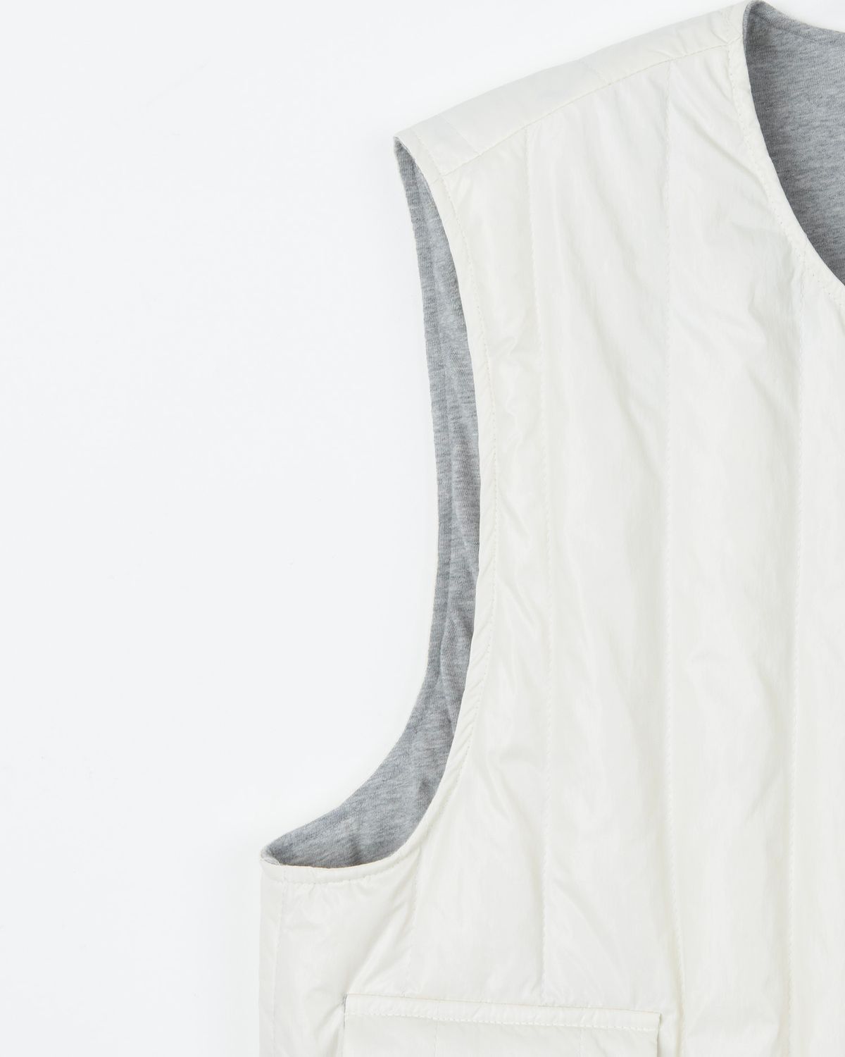 디앤드퀘스천(THEENDQUESTION) Duck down quilting vest / IVORY