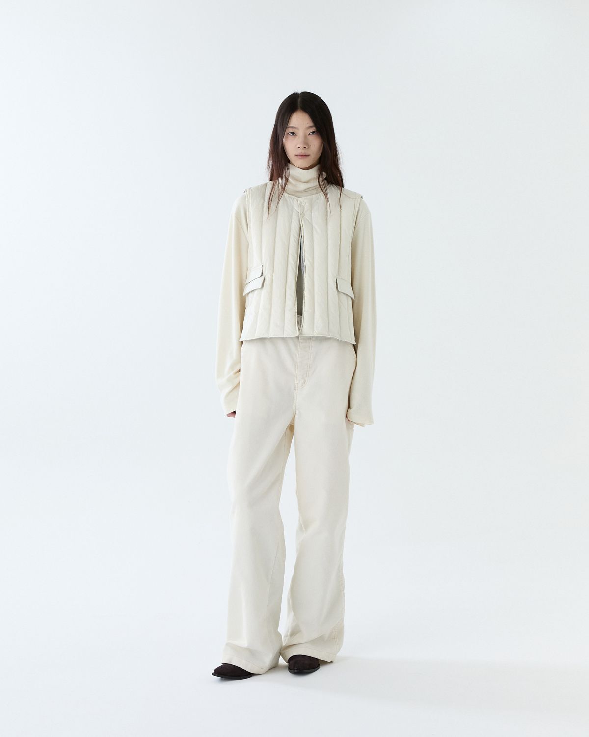 디앤드퀘스천(THEENDQUESTION) Duck down quilting vest / IVORY