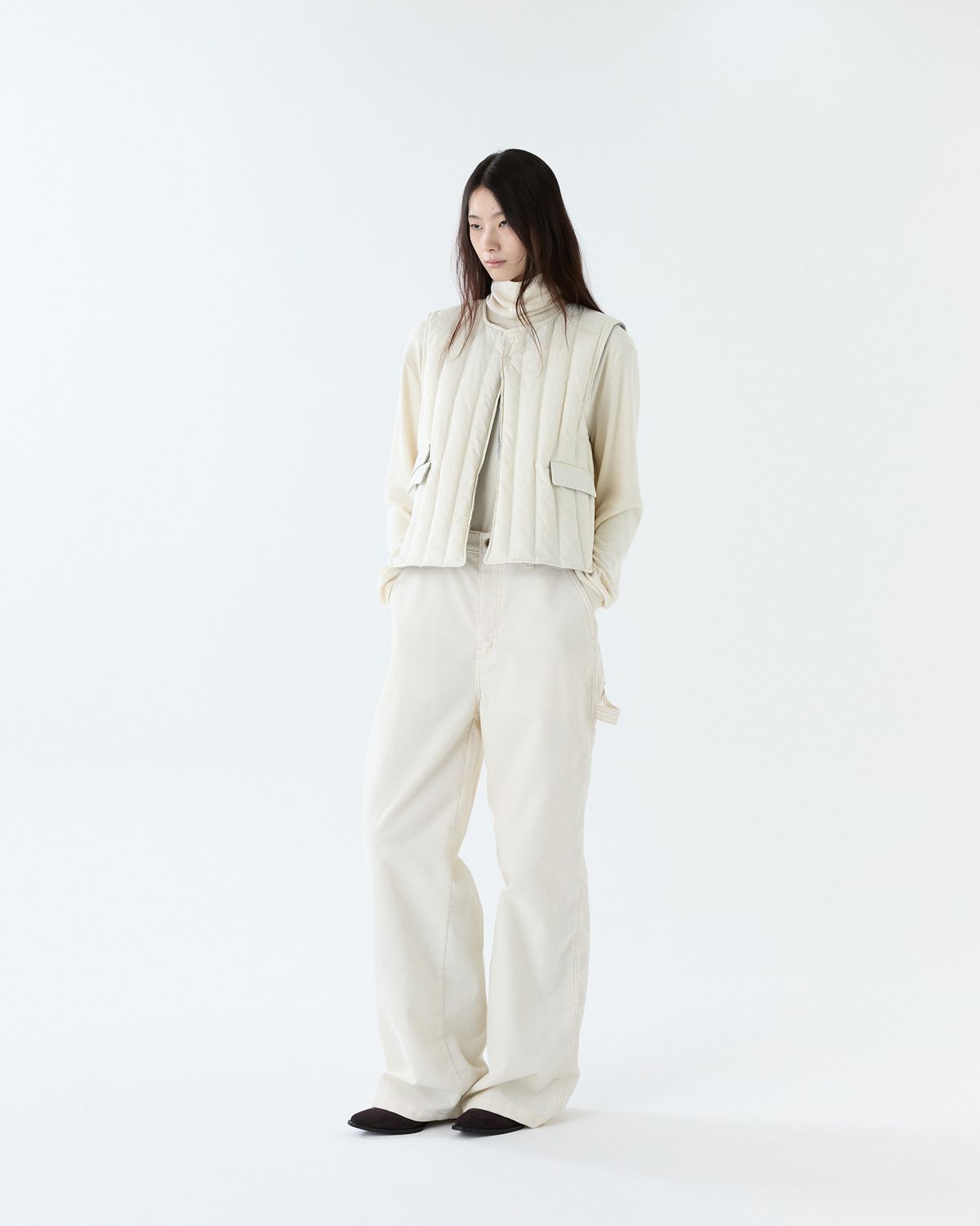 디앤드퀘스천(THEENDQUESTION) Duck down quilting vest / IVORY