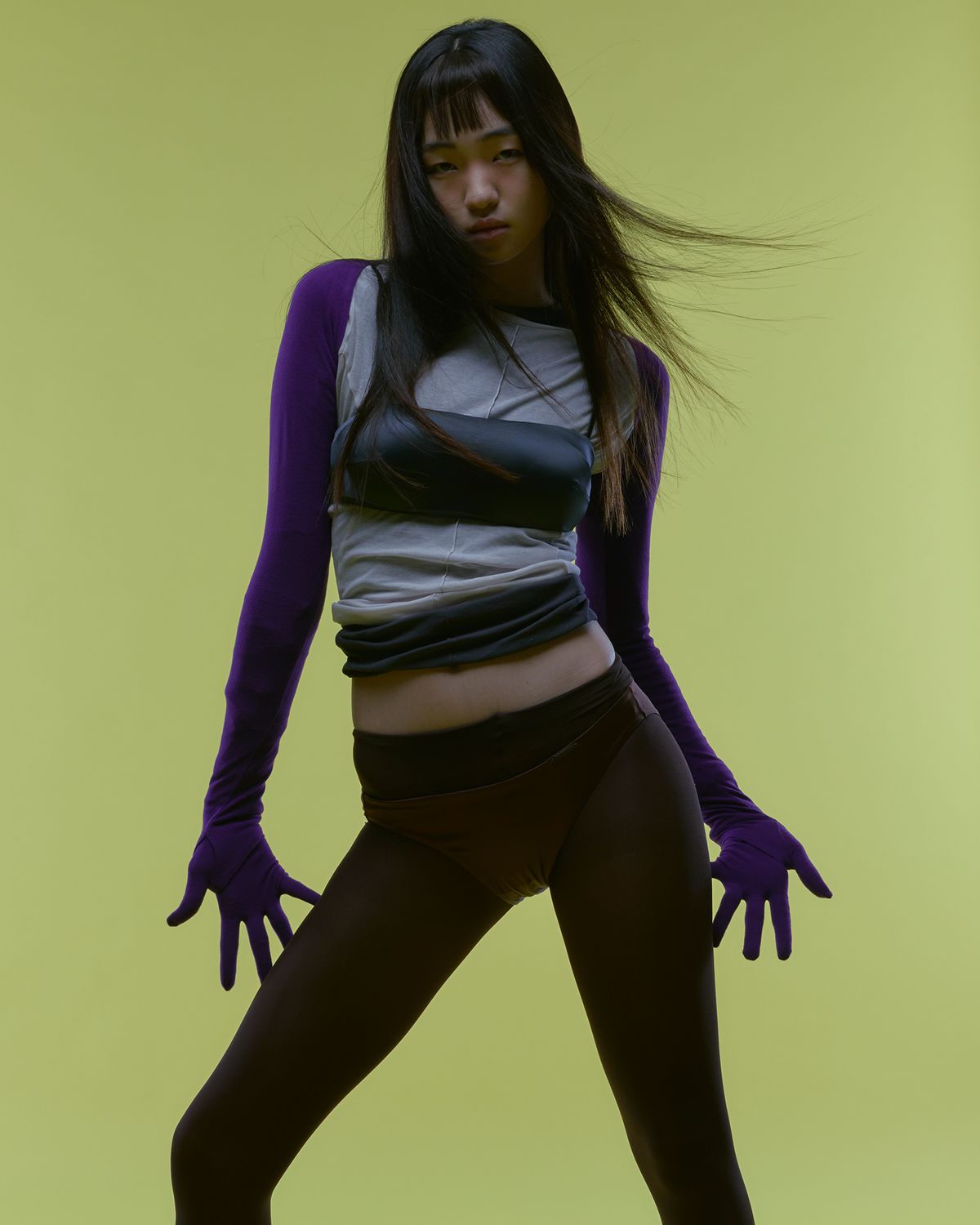 후포(HOOPOE) love silk bralette_deep forest