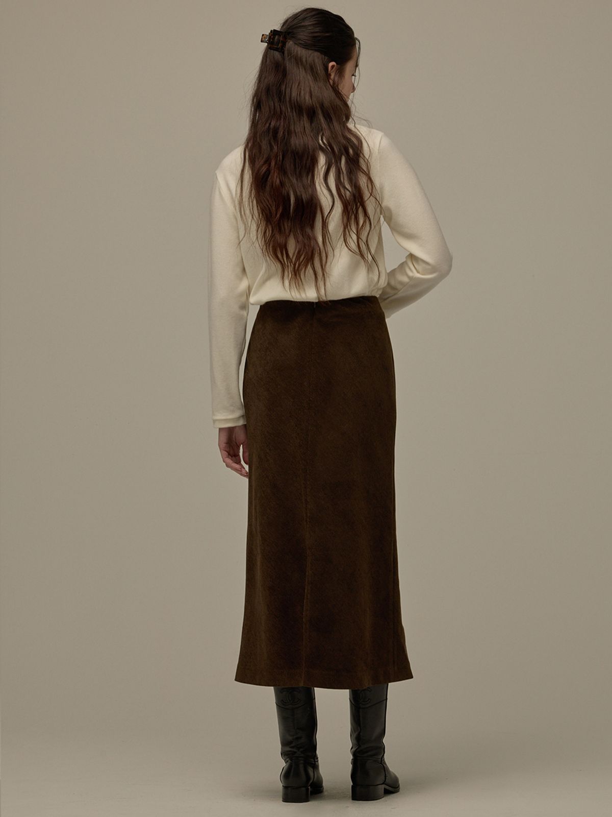 비뮤즈맨션(BEMUSE MANSION) Tie scarf top - Ivory