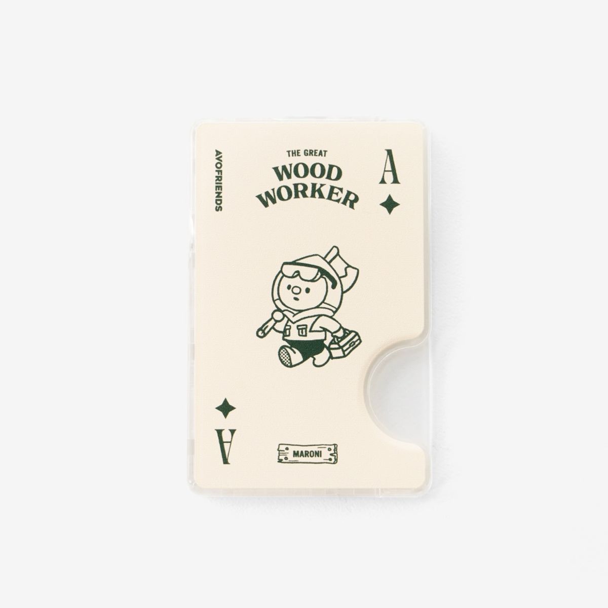 아보프렌즈(AVO FRIENDS) 우드워커마로니 맥세이프 카드포켓