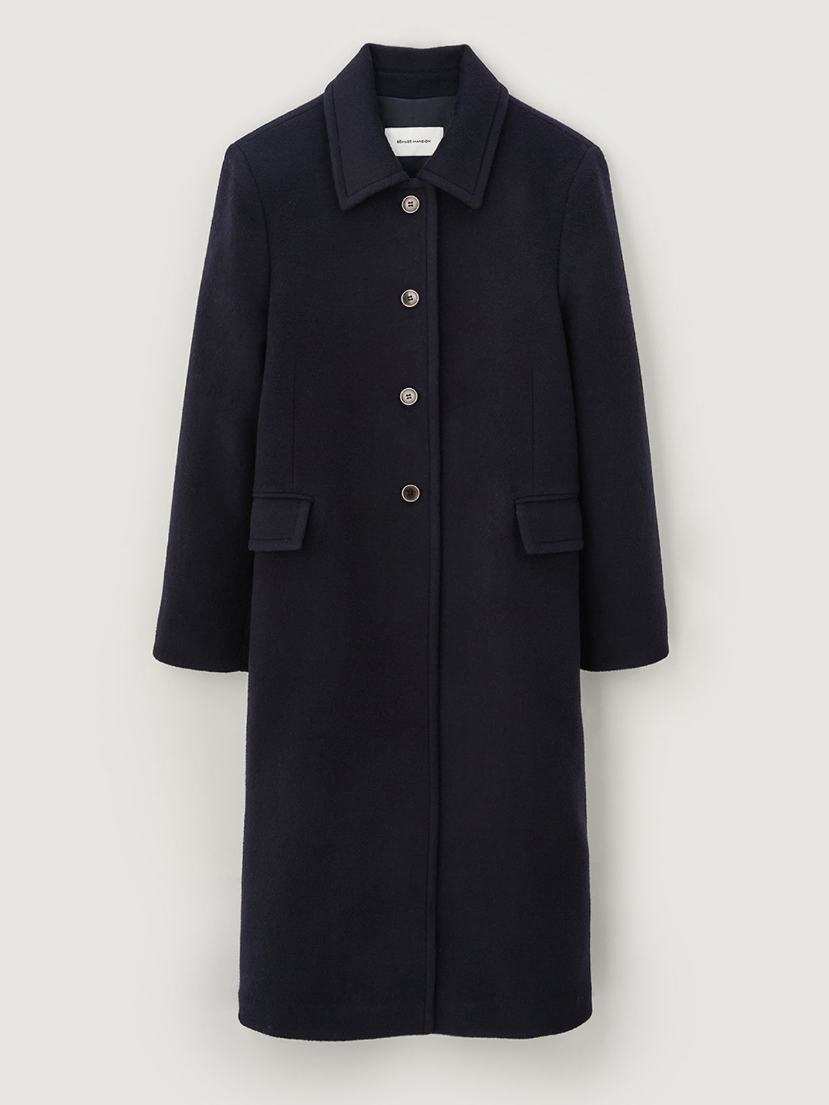 비뮤즈맨션(BEMUSE MANSION) Single button long coat - Navy