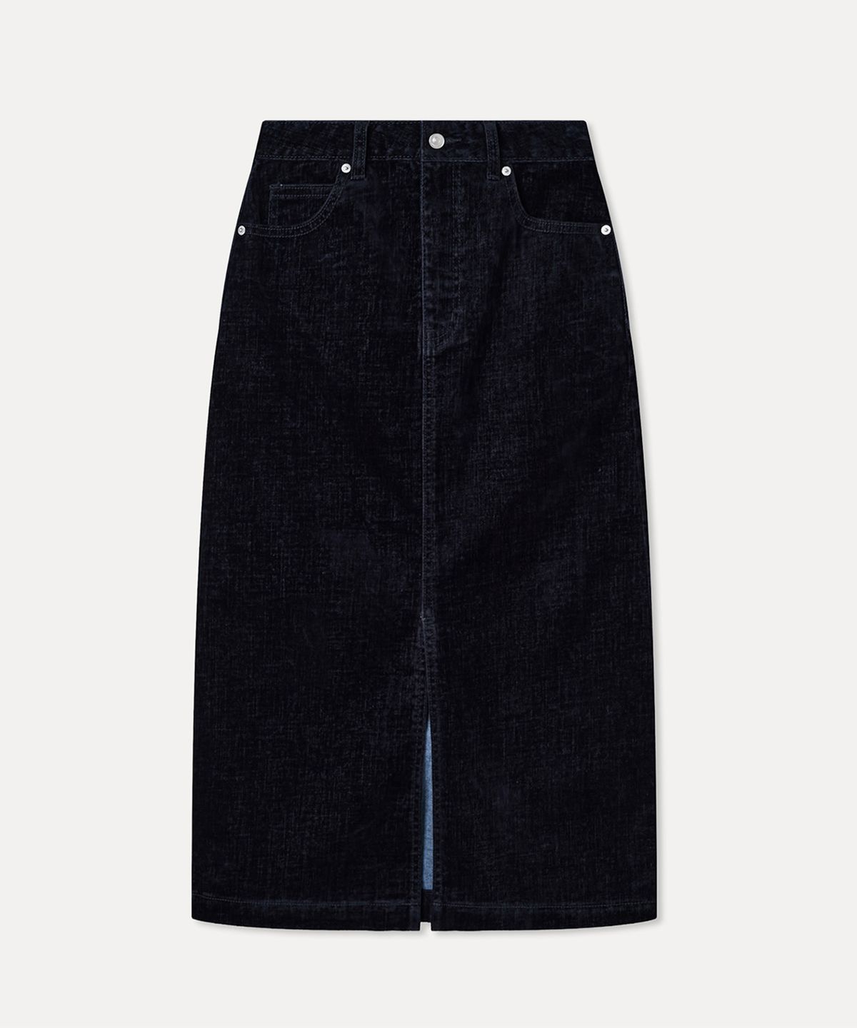 미쏘(MIXXO) 벨벳데님 롱 스커트_MIWWHG111J