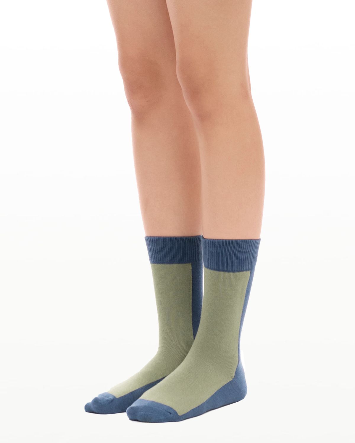 후포(HOOPOE) everyday color block socks_blue grey