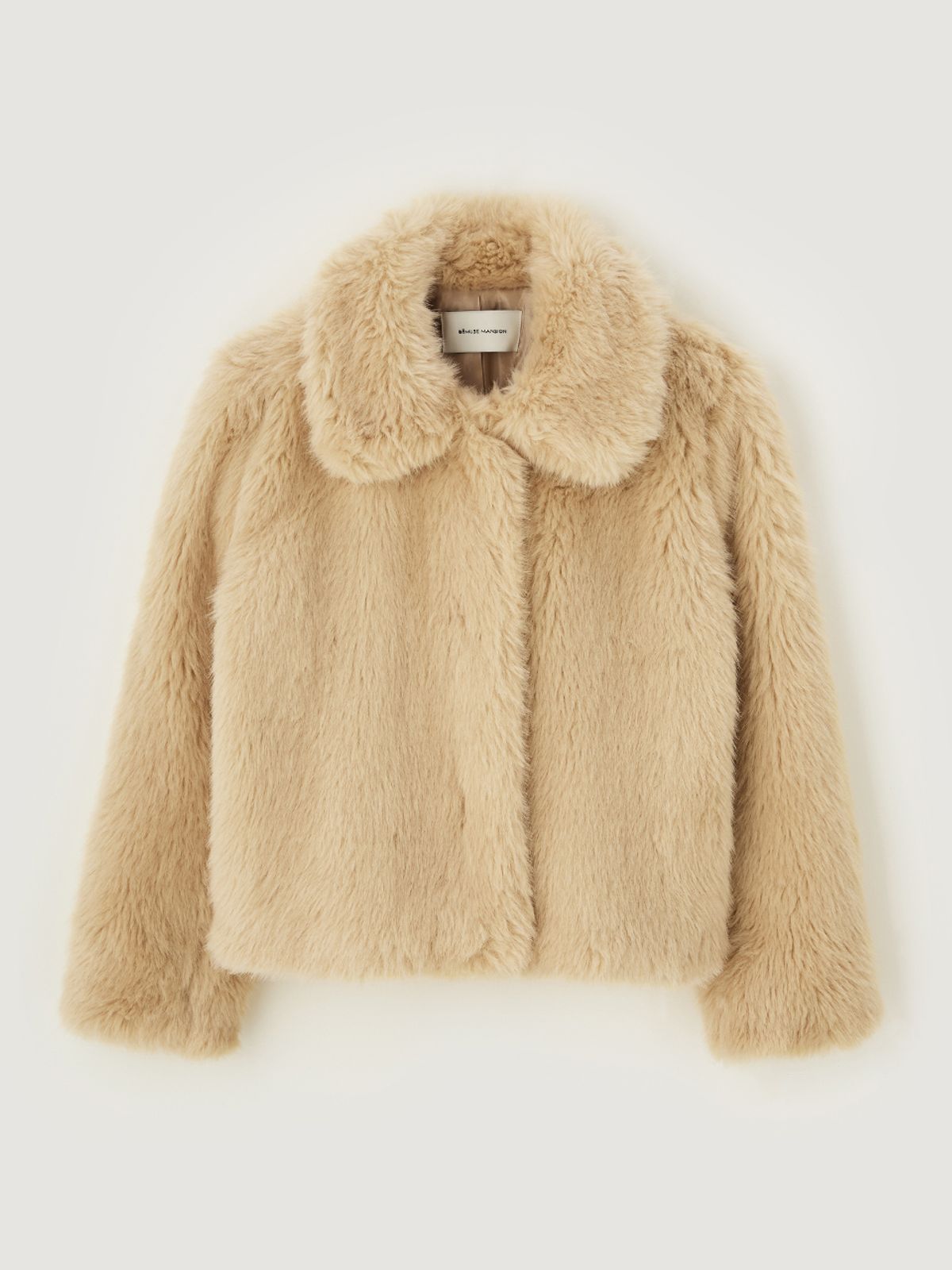 비뮤즈맨션(BEMUSE MANSION) Alpaca faux fur jacket - Beige