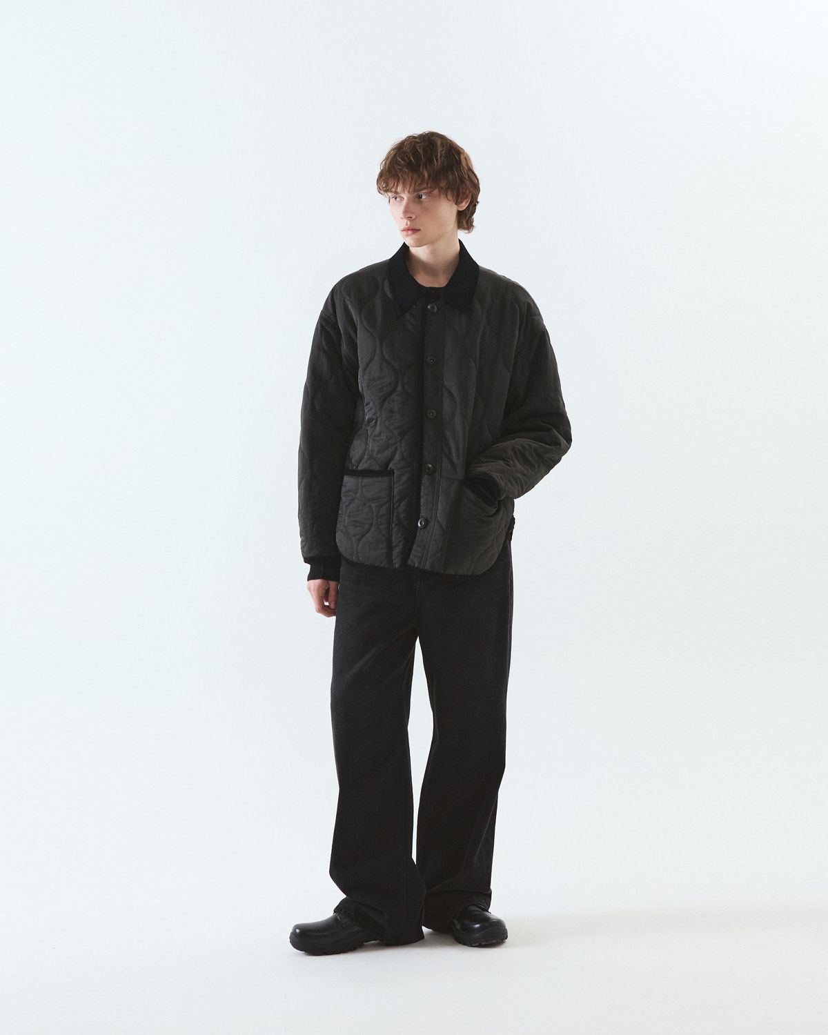 디앤드퀘스천(THEENDQUESTION) Quilting half jacket / BLACK