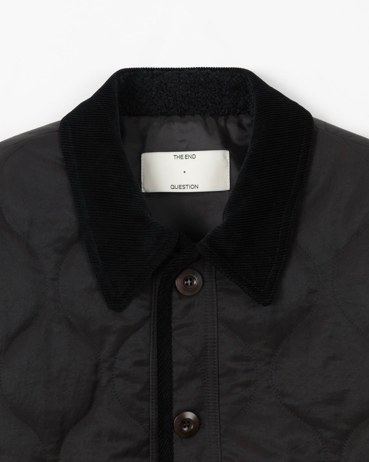 디앤드퀘스천(THEENDQUESTION) Quilting half jacket / BLACK
