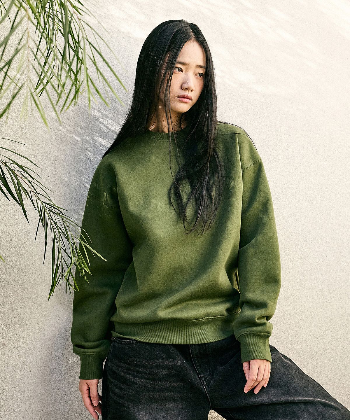 미니멀프로젝트(MINIMALPROJECT) 리파인드 스탠다드 기모 맨투맨 티셔츠 MMT200 [KHAKI]