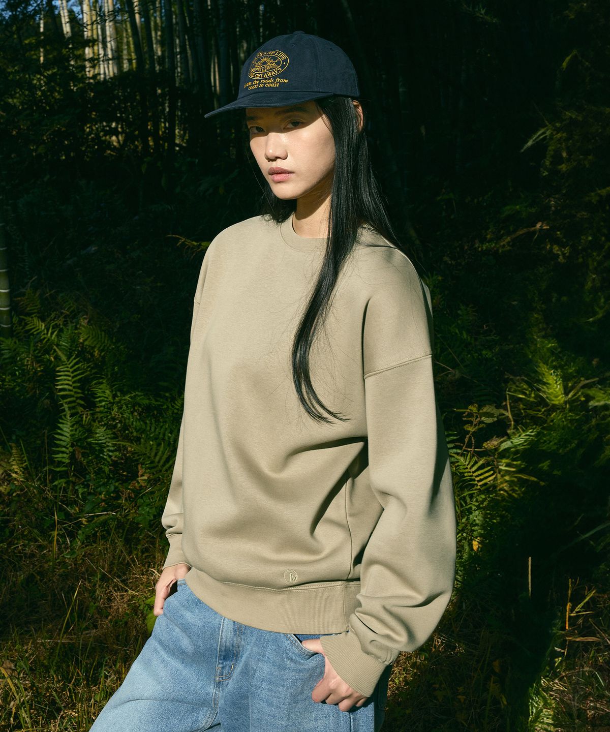 미니멀프로젝트(MINIMALPROJECT) 리파인드 스탠다드 기모 맨투맨 티셔츠 MMT200 [BEIGE]