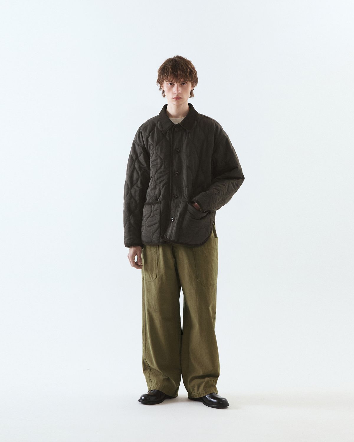 디앤드퀘스천(THEENDQUESTION) Quilting half jacket / KHAKI