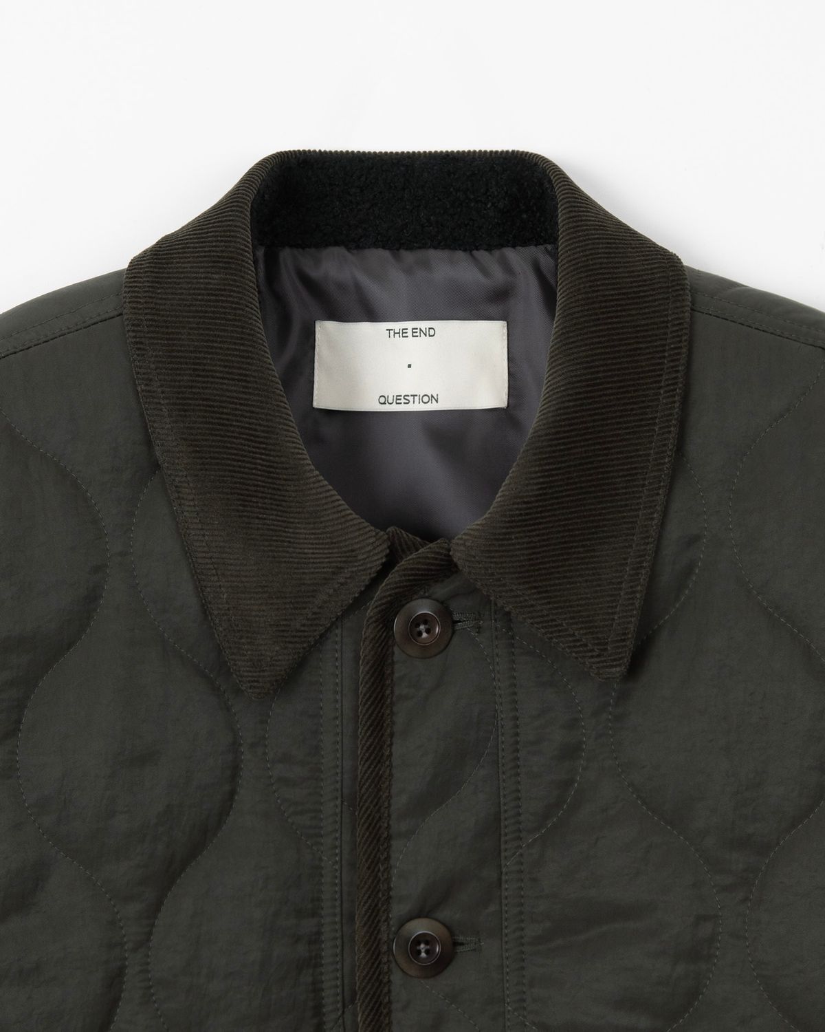 디앤드퀘스천(THEENDQUESTION) Quilting half jacket / KHAKI