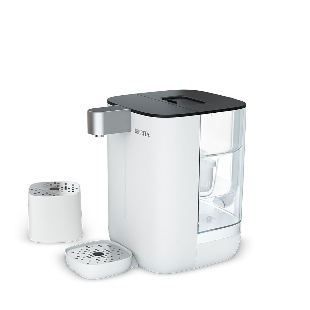 브리타(BRITA) 큐브 무타공 온정수기  4L 화이트 + 기본필터 1입