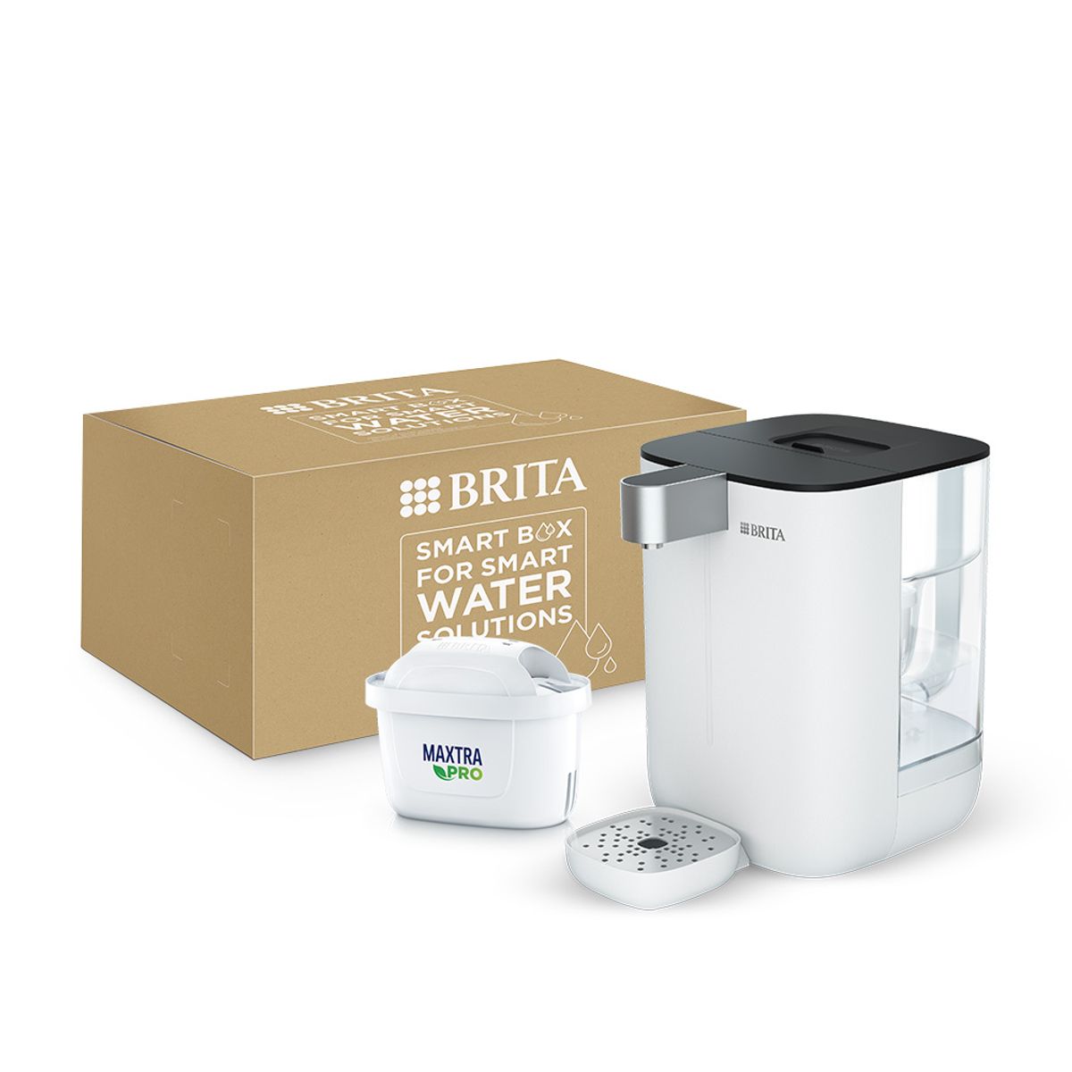 브리타(BRITA) 큐브 무타공 온정수기  4L 화이트 + 기본필터 1입