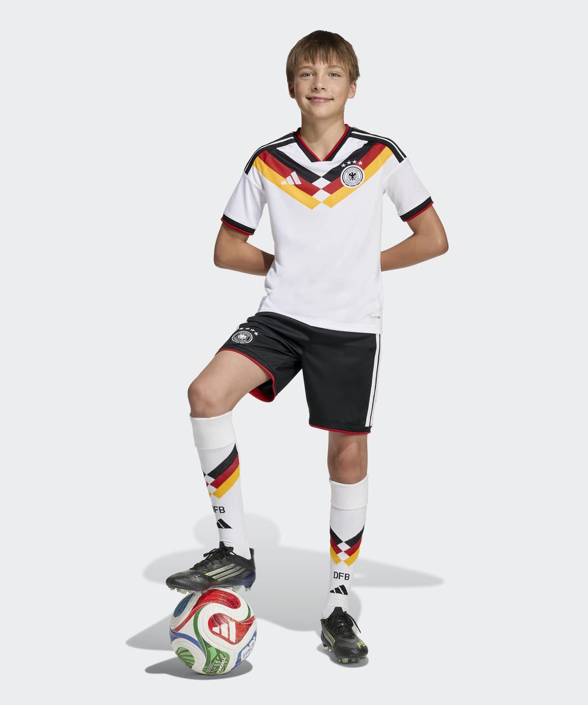 아디다스 키즈(ADIDAS KIDS) 독일 26 홈 저지 키즈 - 화이트 / JZ4560