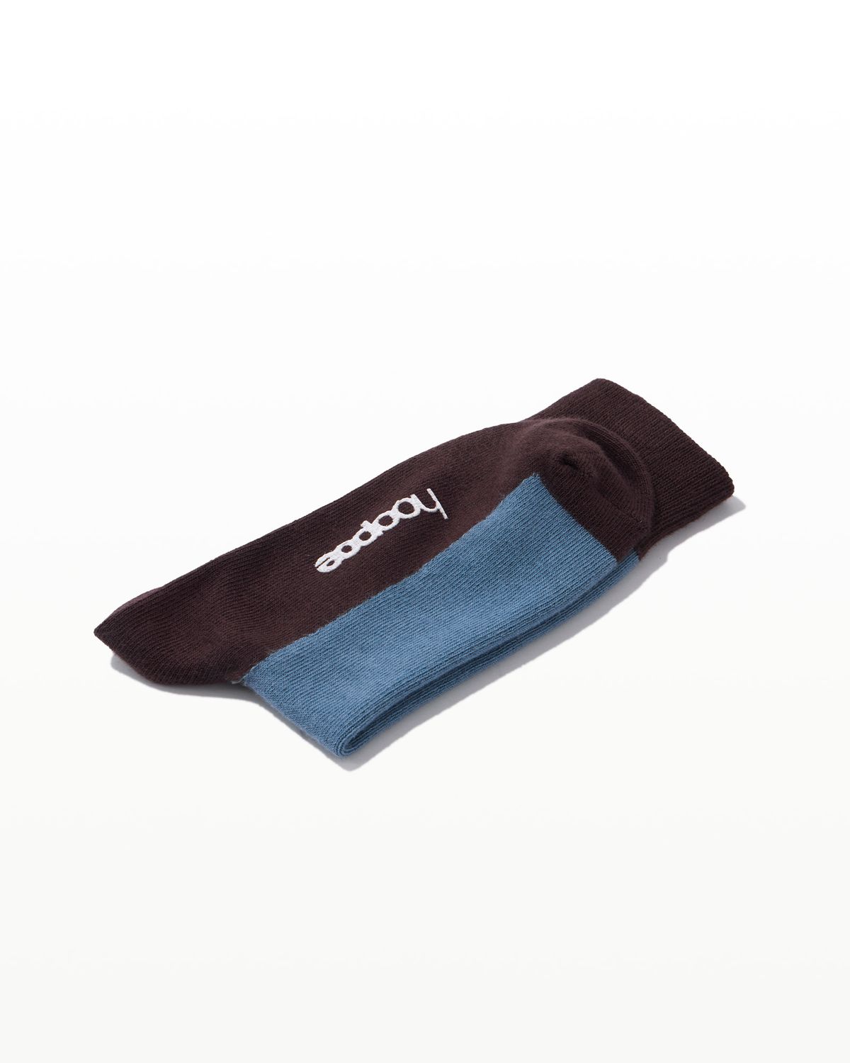 후포(HOOPOE) everyday color block socks_choco brown