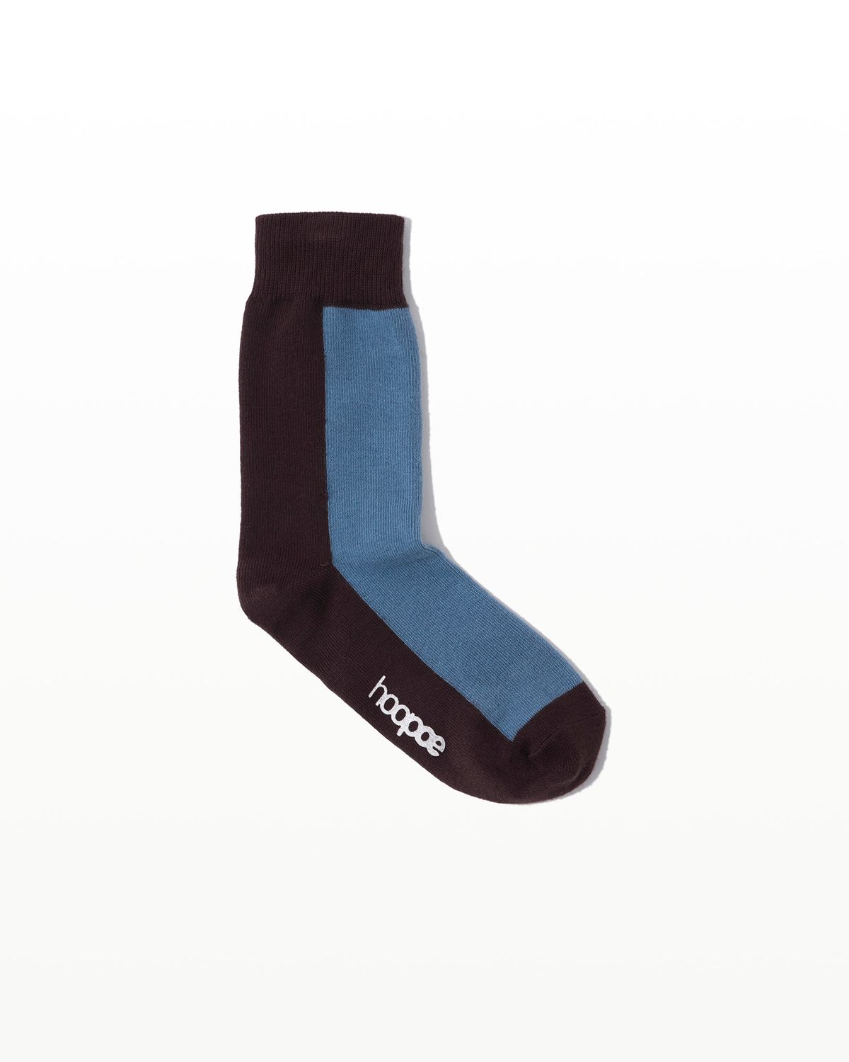후포(HOOPOE) everyday color block socks_choco brown
