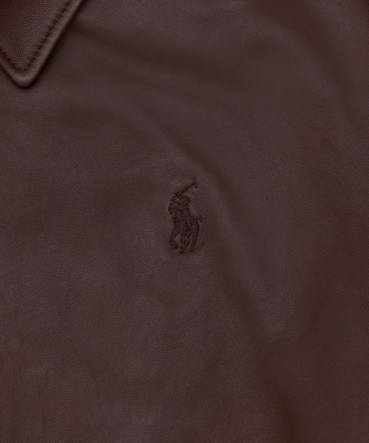 폴로 랄프 로렌(POLO RALPH LAUREN) 램스킨 레더 재킷-브라운