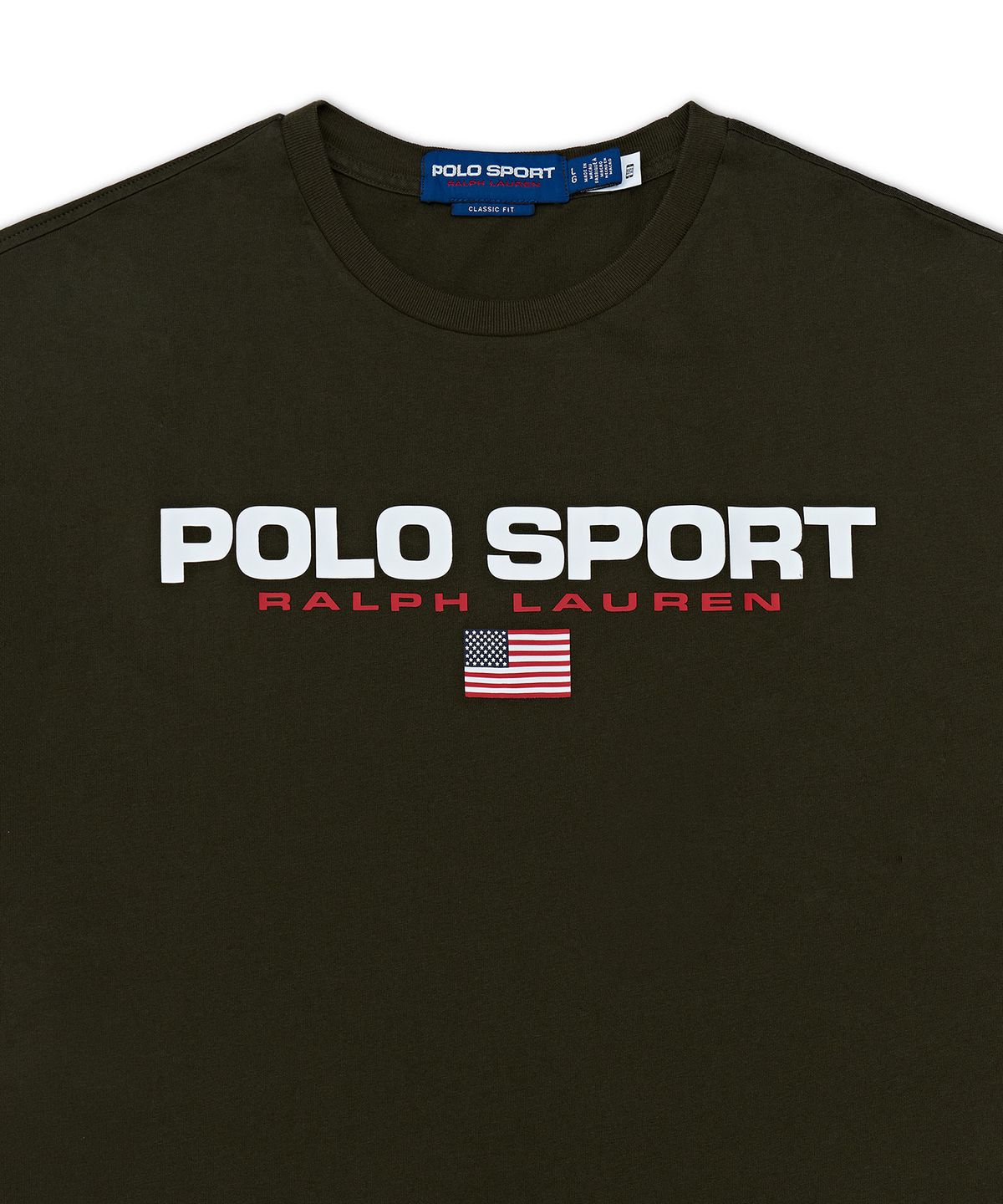 폴로 랄프 로렌(POLO RALPH LAUREN) 클래식핏 폴로 스포츠 저지 티셔츠-다크 그린