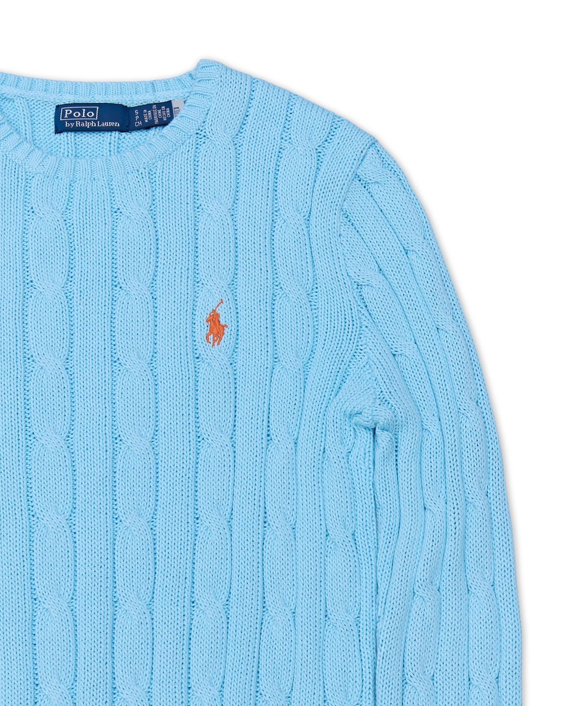 폴로 랄프 로렌(POLO RALPH LAUREN) 케이블 니트 코튼 크루넥 스웨터