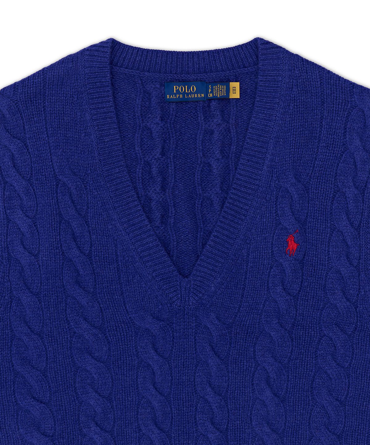 폴로 랄프 로렌(POLO RALPH LAUREN) 케이블 니트 울 캐시미어 스웨터 베스트-멀티 컬러