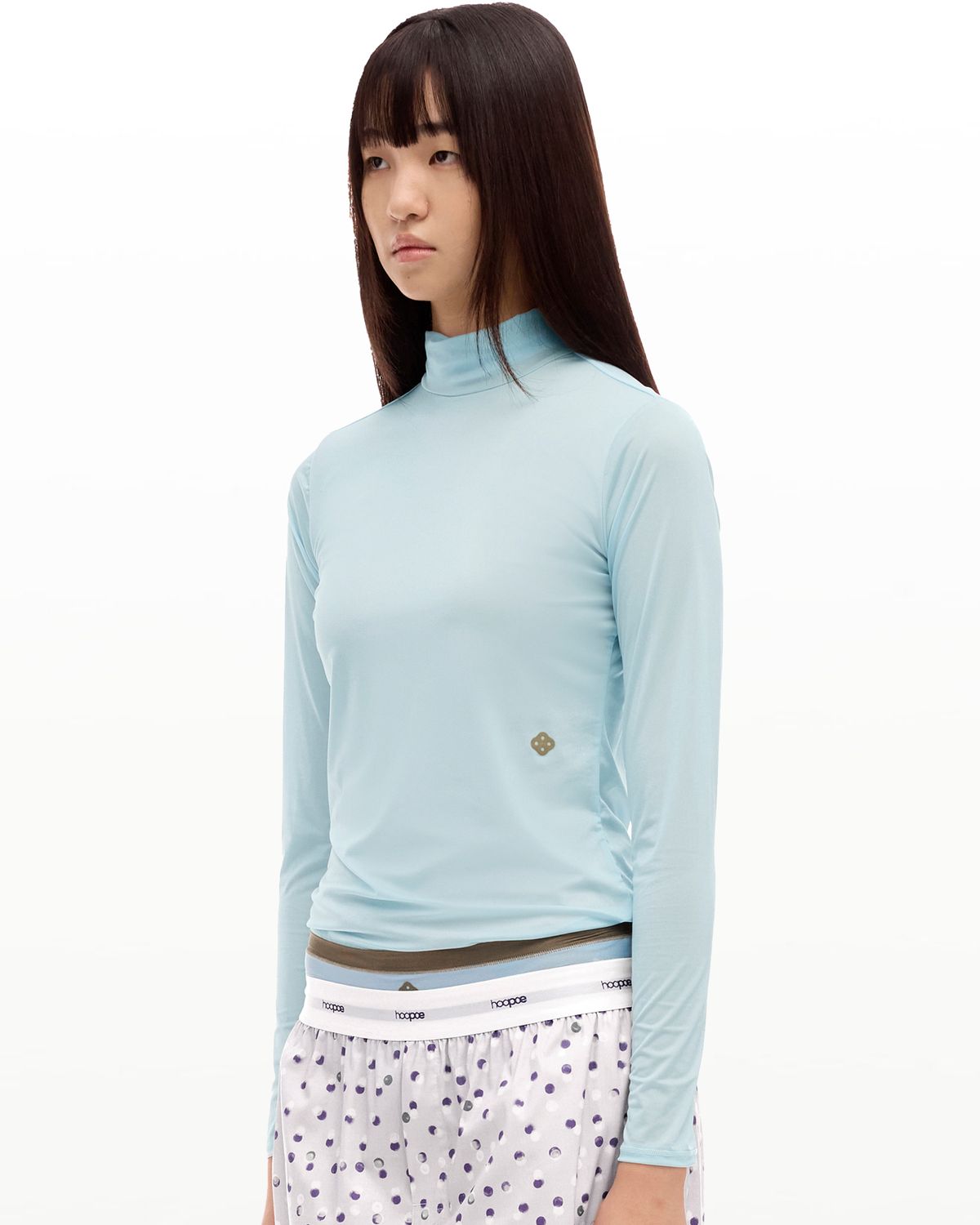 후포(HOOPOE) love sheer turtleneck long sleeve bratop_baby blue