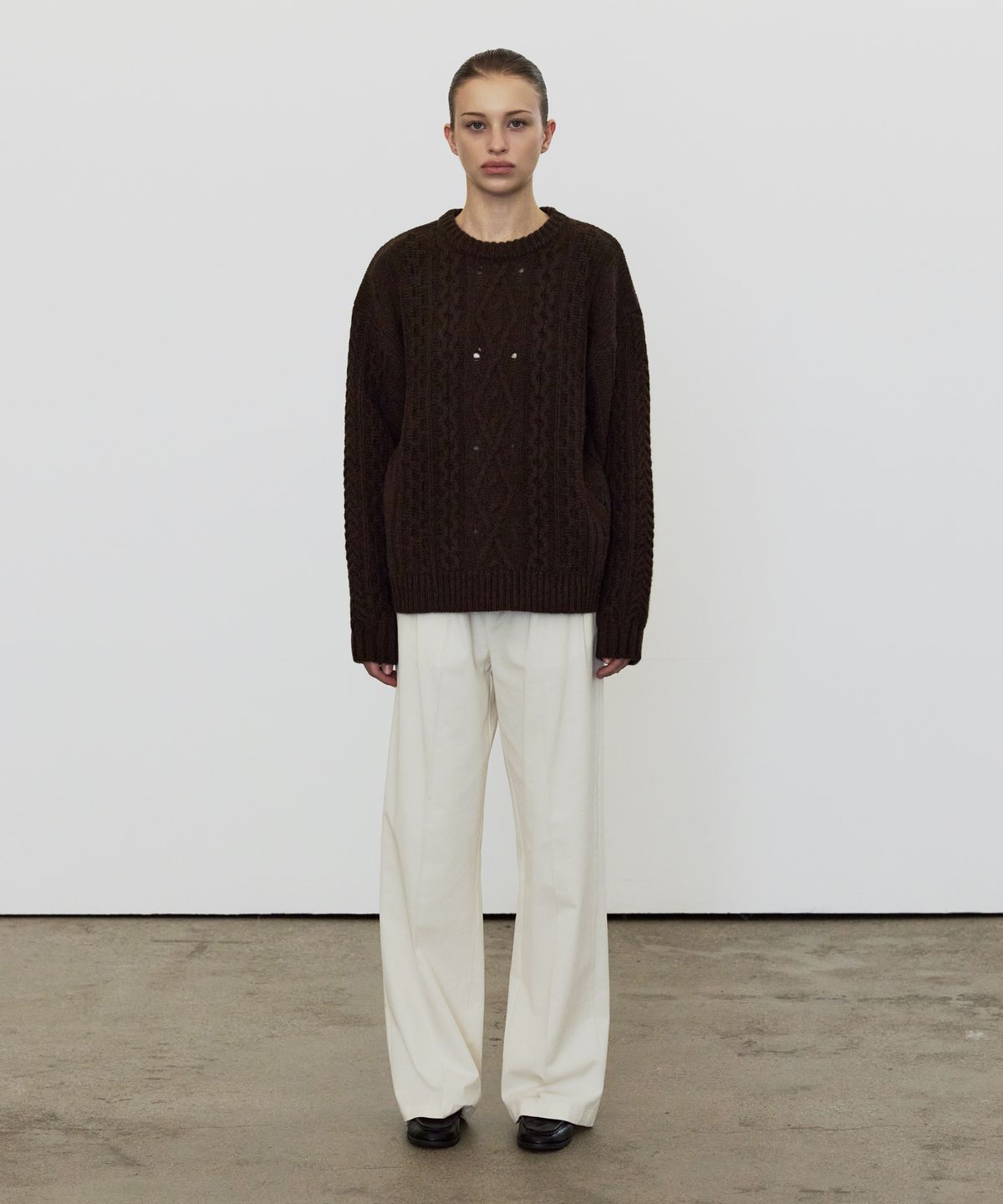엘리오티(ELLIOTI) Aran Wool Sweater_2Color