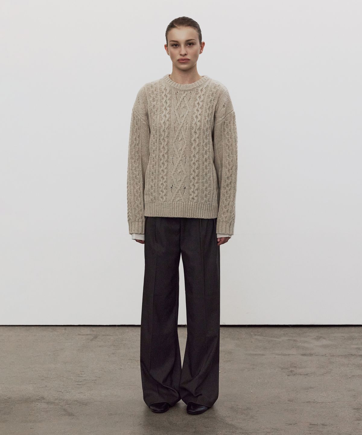 엘리오티(ELLIOTI) Aran Wool Sweater_2Color