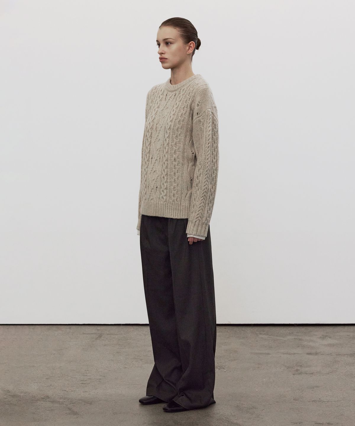 엘리오티(ELLIOTI) Aran Wool Sweater_2Color