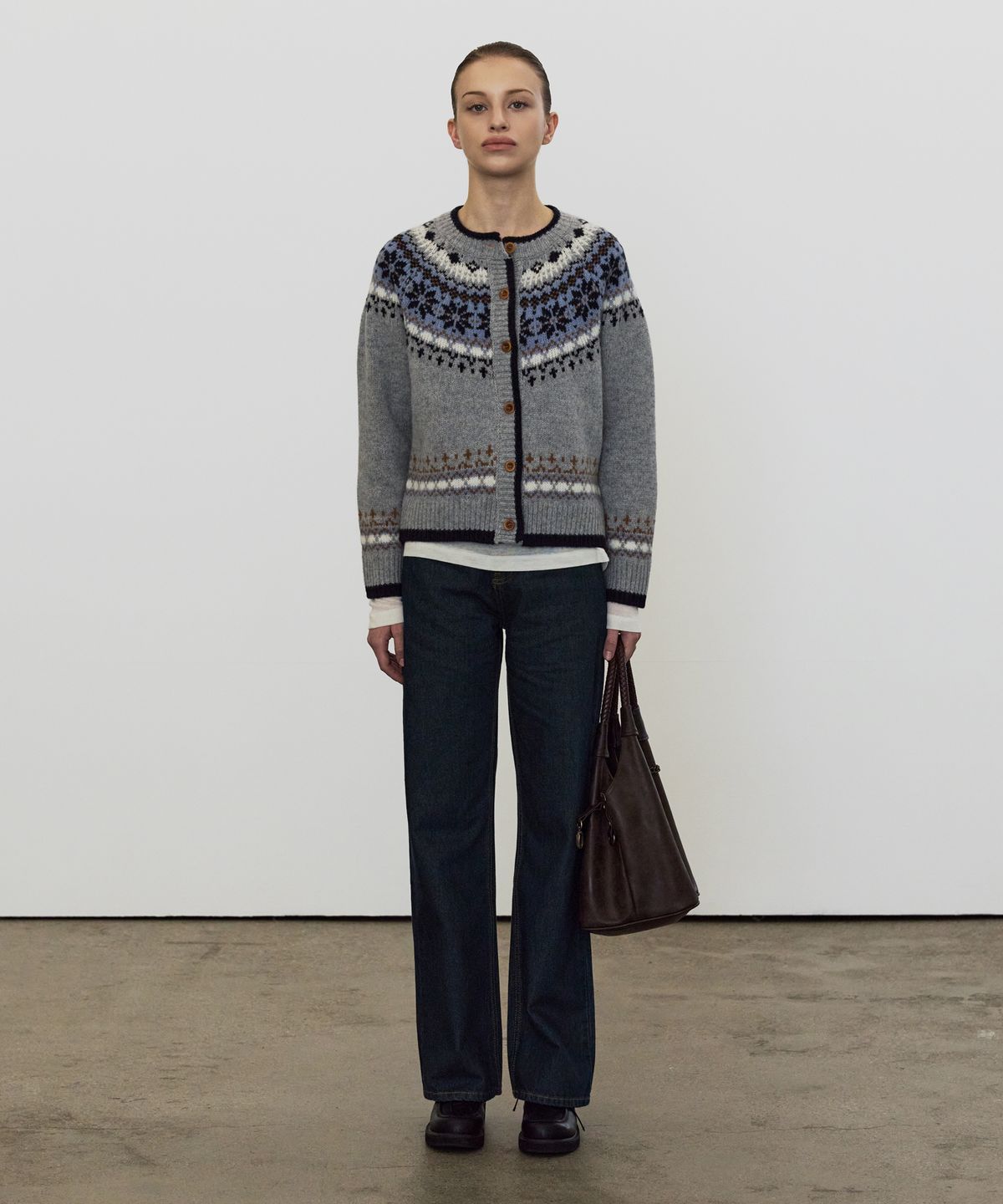 엘리오티(ELLIOTI) Nordic Wool Cardigan_2Color