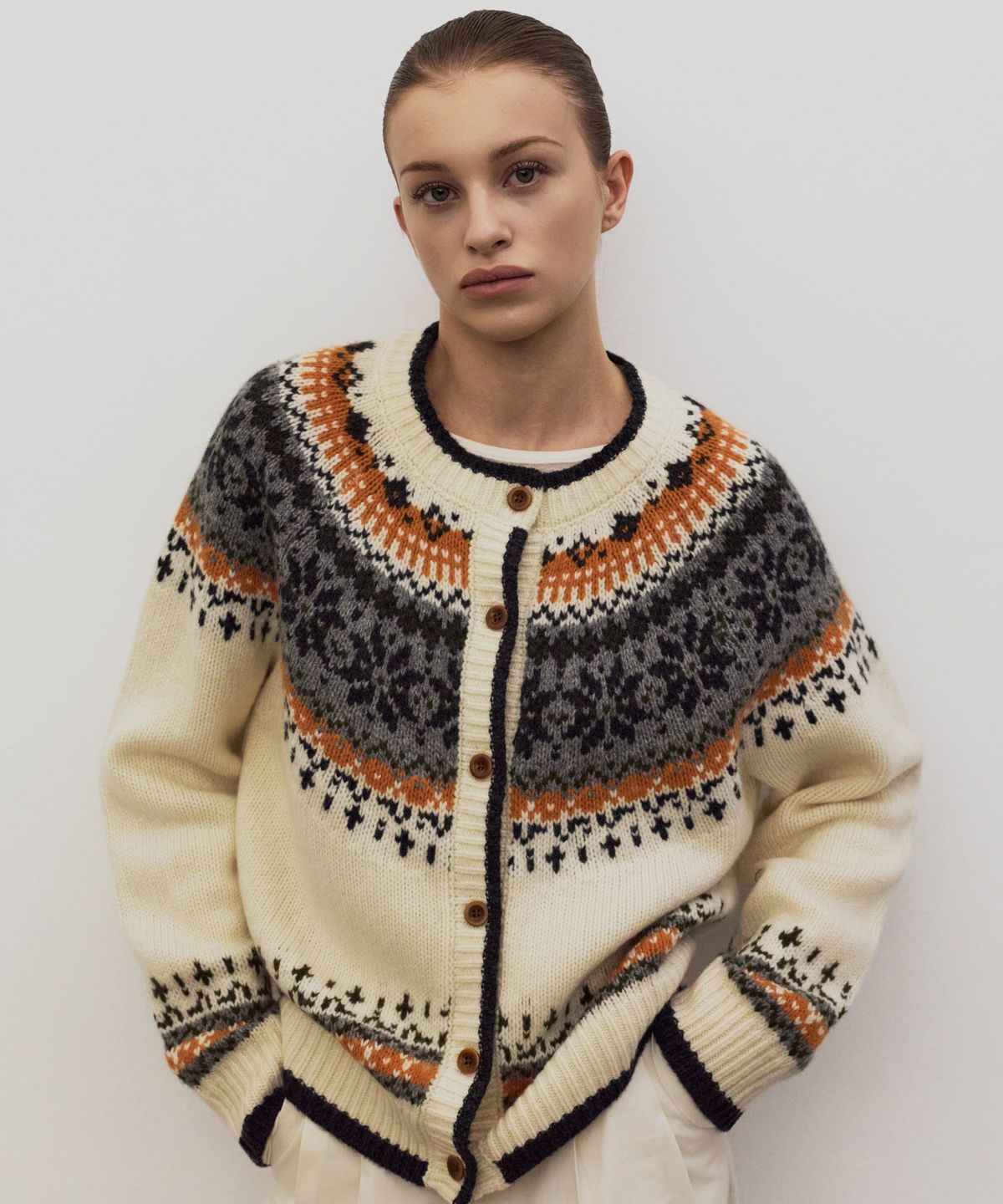엘리오티(ELLIOTI) Nordic Wool Cardigan_2Color