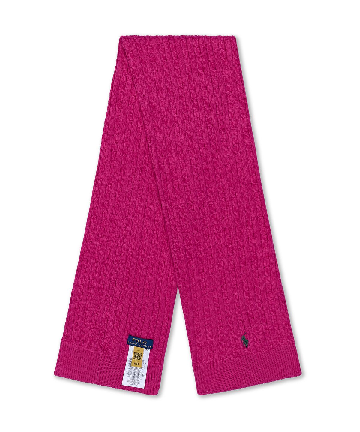 폴로 랄프 로렌 칠드런(POLO RALPH LAUREN CHILDREN) 미니 케이블 코튼 스카프-핑크