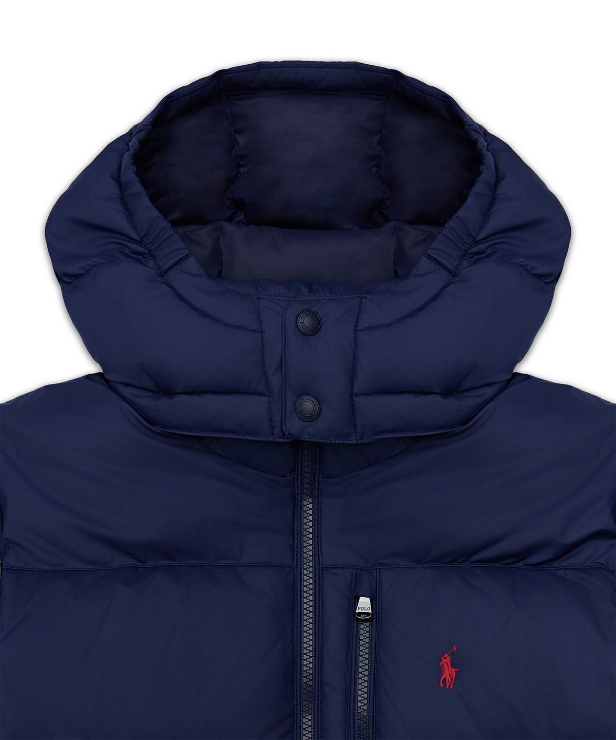 폴로 랄프 로렌 칠드런(POLO RALPH LAUREN CHILDREN) 립스탑 다운 후드 재킷-네이비