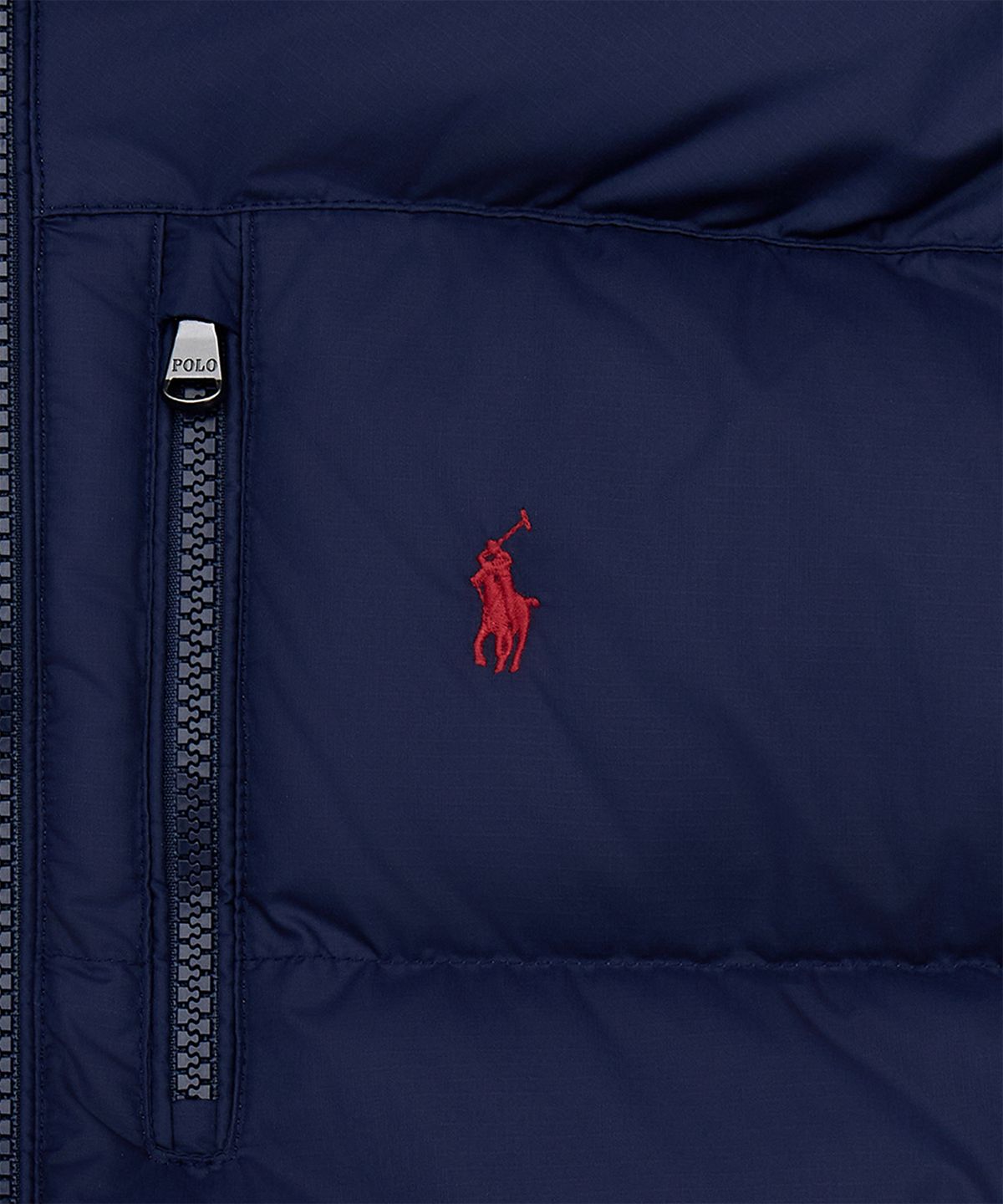 폴로 랄프 로렌 칠드런(POLO RALPH LAUREN CHILDREN) 립스탑 다운 후드 재킷-네이비