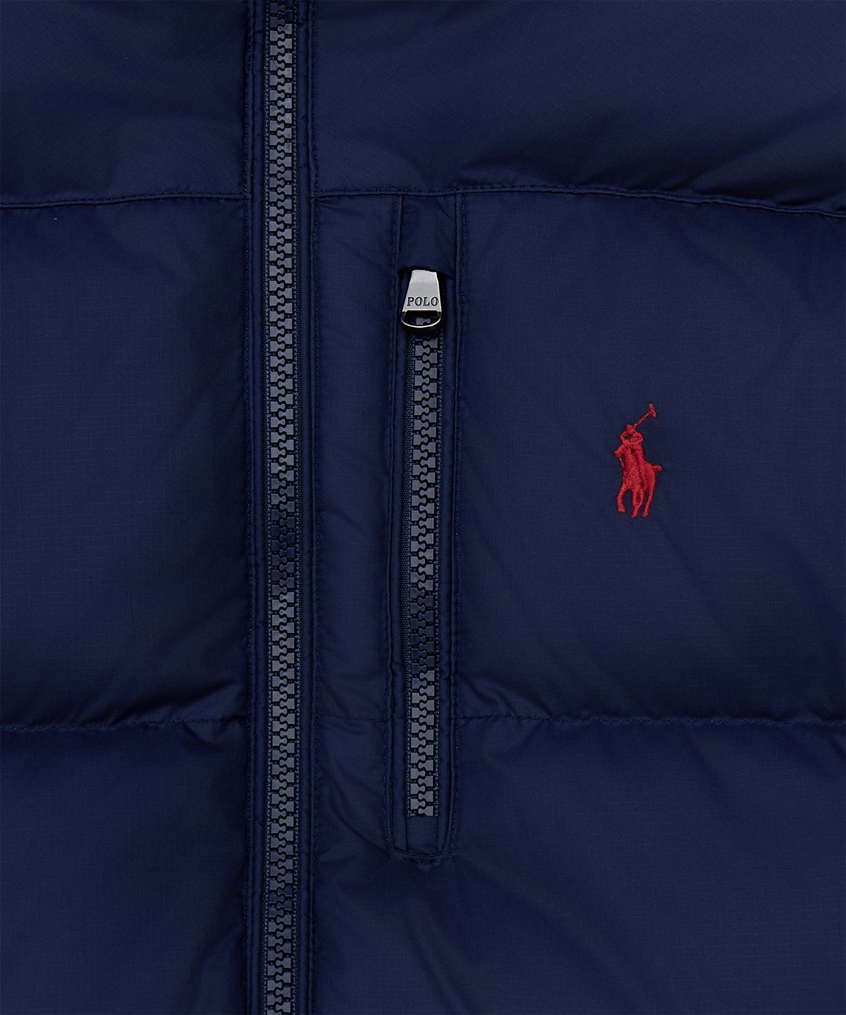 폴로 랄프 로렌 칠드런(POLO RALPH LAUREN CHILDREN) 립스탑 다운 후드 재킷-네이비